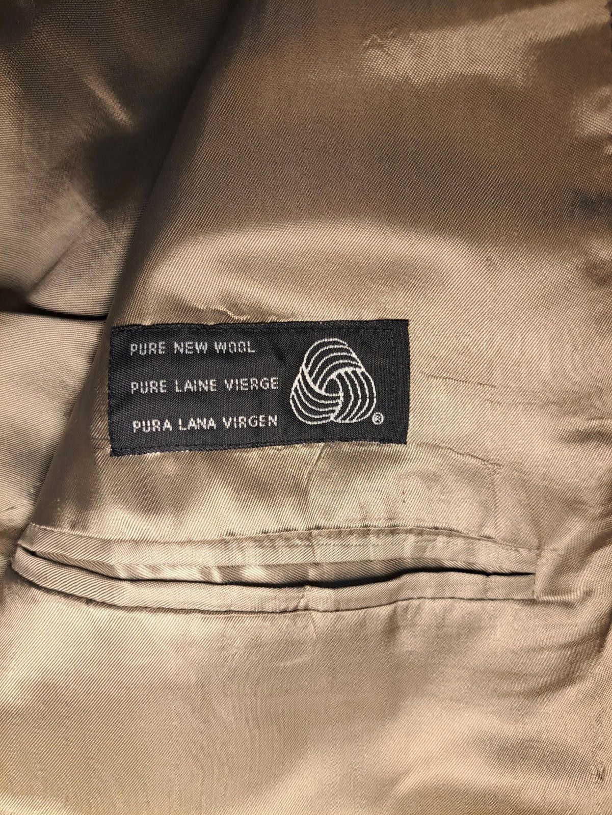 Polo Ralph Lauren Chaps Ralph Lauren Sport Coat Mens 42S Beige Houndstooth Size 42S - 3 Thumbnail