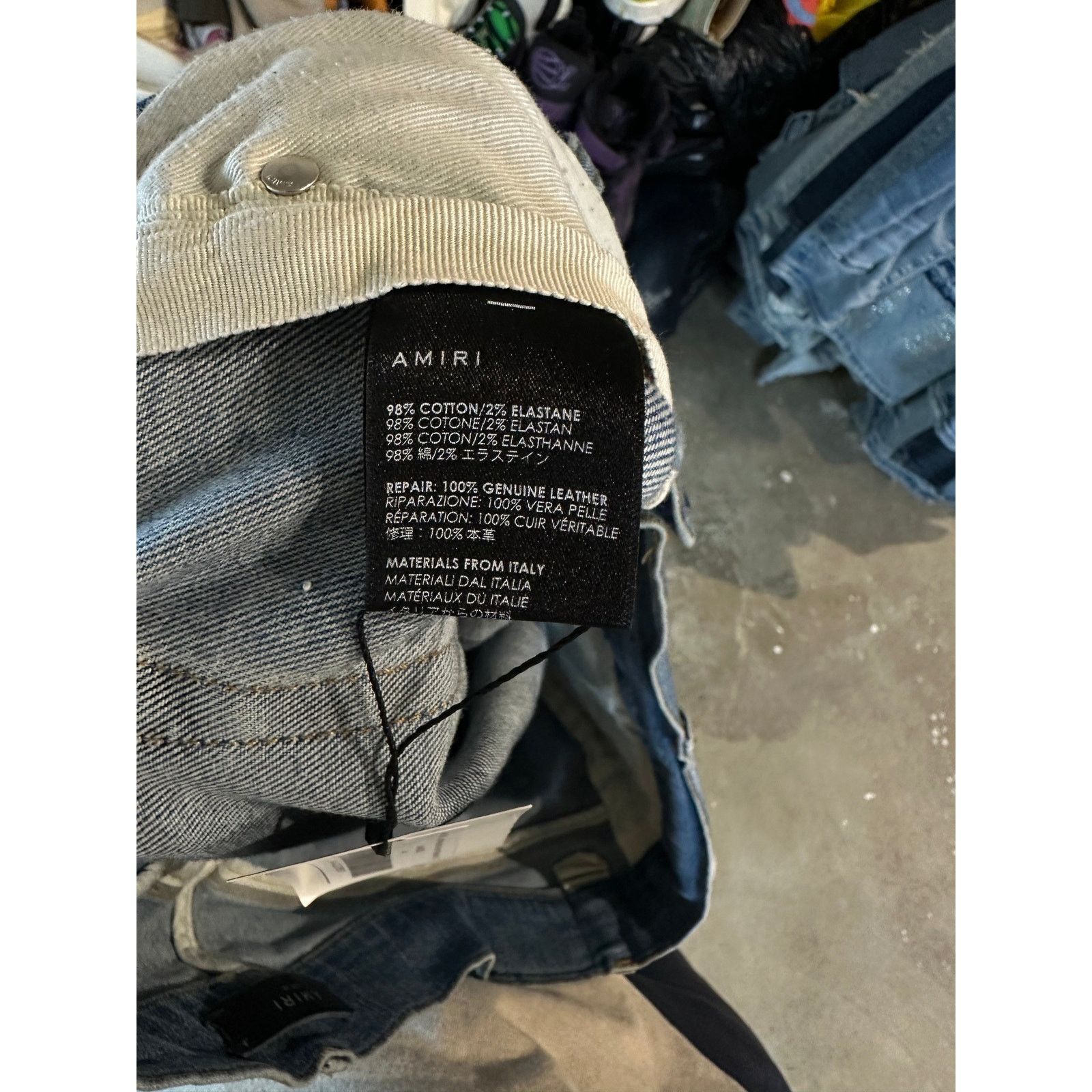 Amiri Amiri MX1 Light Wash Black Patch (Repaired) Used 38 Size US 38 / EU 54 - 3 Thumbnail
