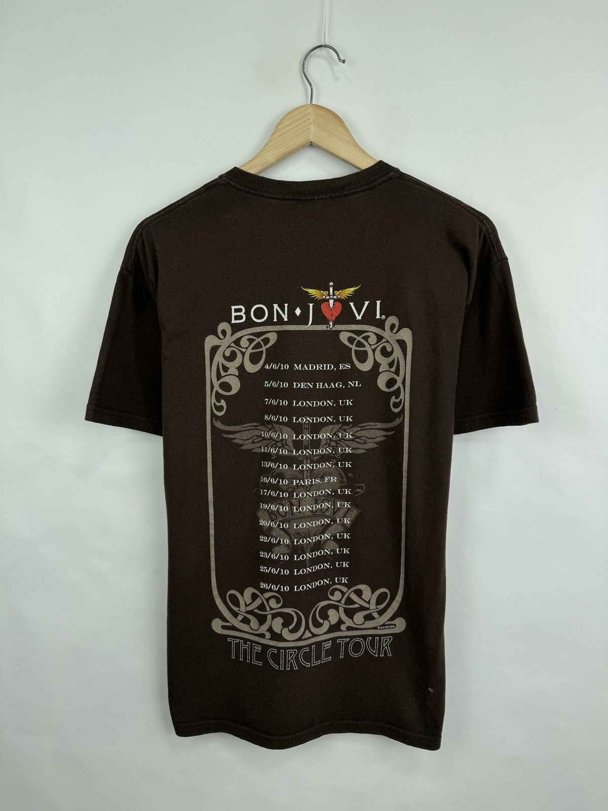 Bon Jovi 🇺🇸 Vintage 2010 Bon Jovi Rock Bend T-Shirt Rare Retro Hype Size US M / EU 48-50 / 2 - 7 Thumbnail