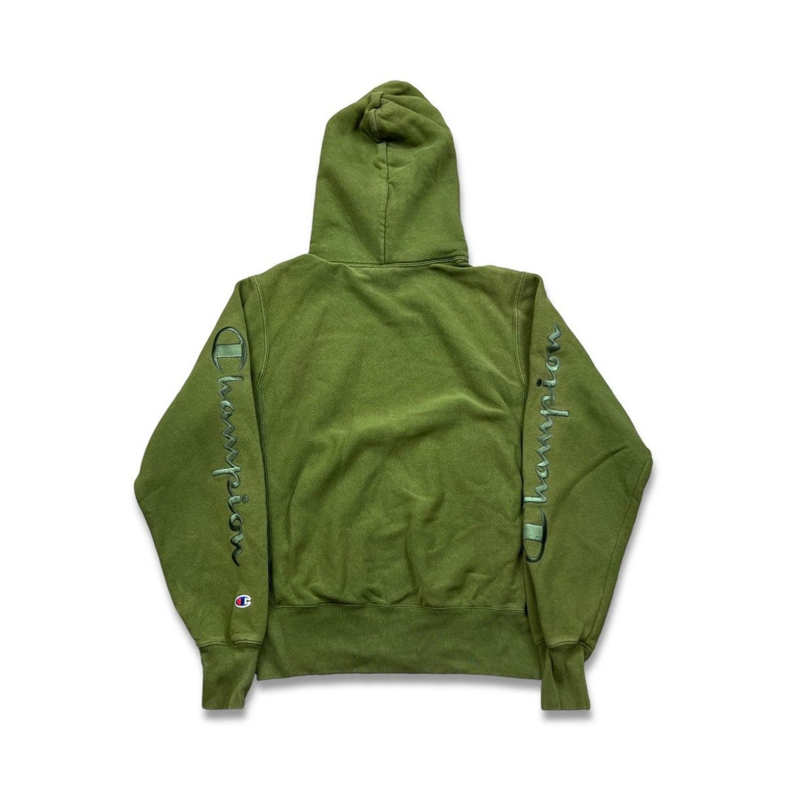 Champion × Vintage Champion Reverse Weave Hoodie Script Faded Hooded Sweatshirt Size US S / EU 44-46 / 1 - 5 Thumbnail