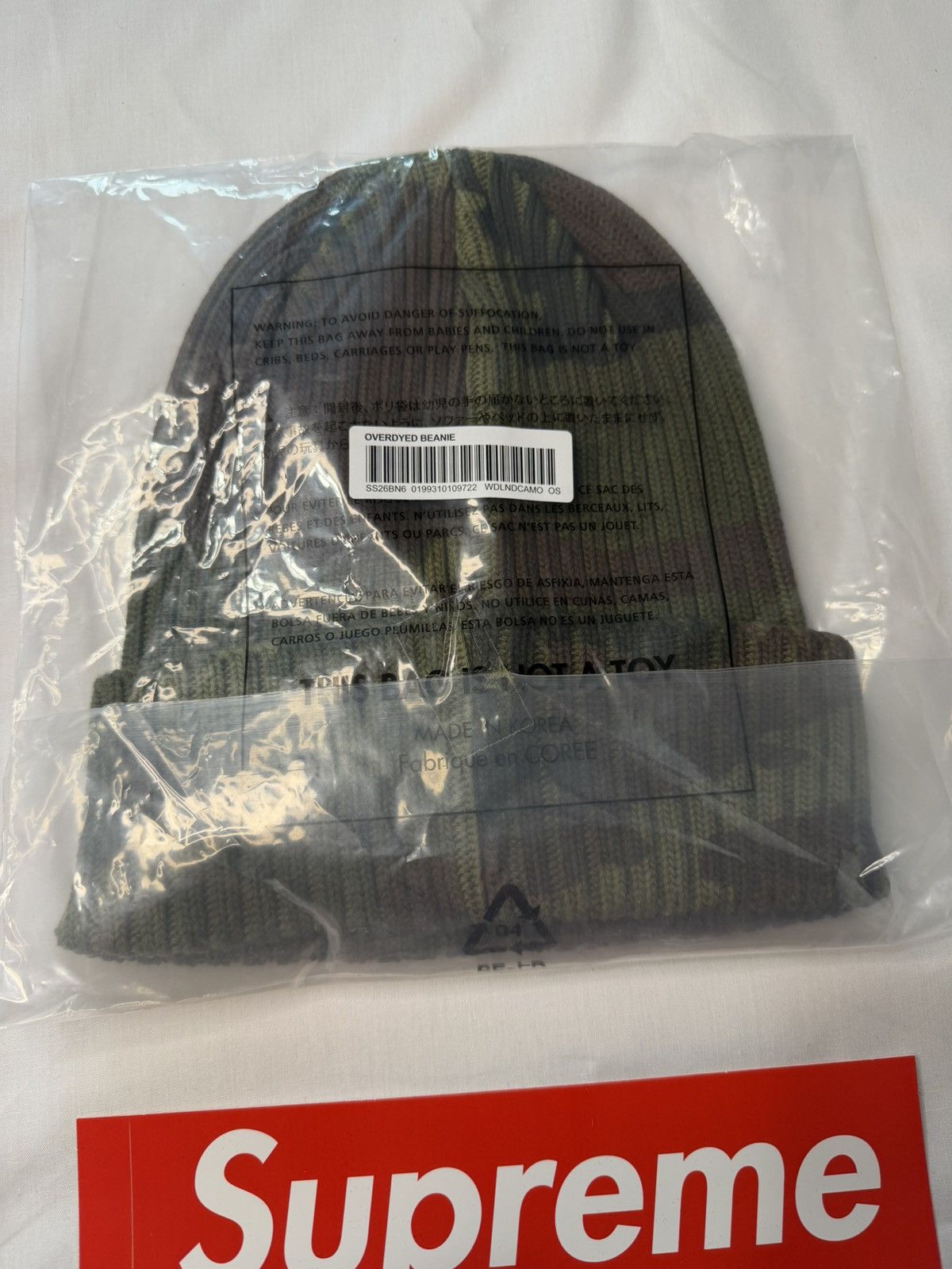 Supreme Overdyed Beanie SS26 Woodland Camo Brand New Size ONE SIZE - 3 Thumbnail