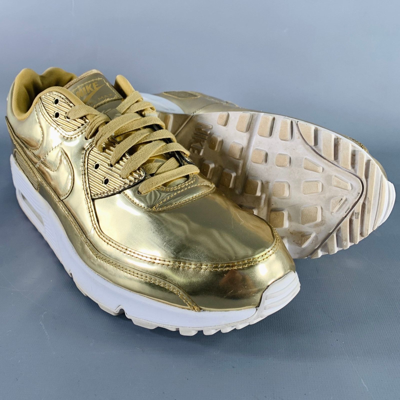 Nike NIKE Size 15.5 Gold Metallic Low Top Sneakers Size US 15 / EU 48 - 5 Thumbnail