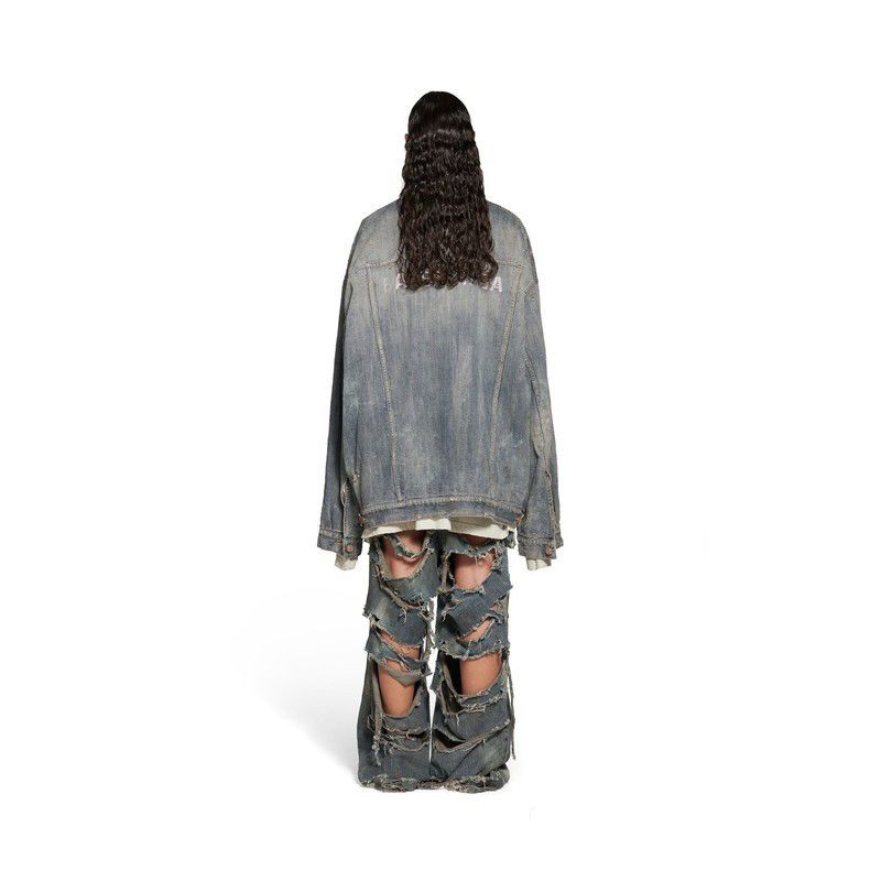 Balenciaga o1tr1nto1125 Strass Jacket in Blue Size S / US 4 / IT 40 - 4 Thumbnail