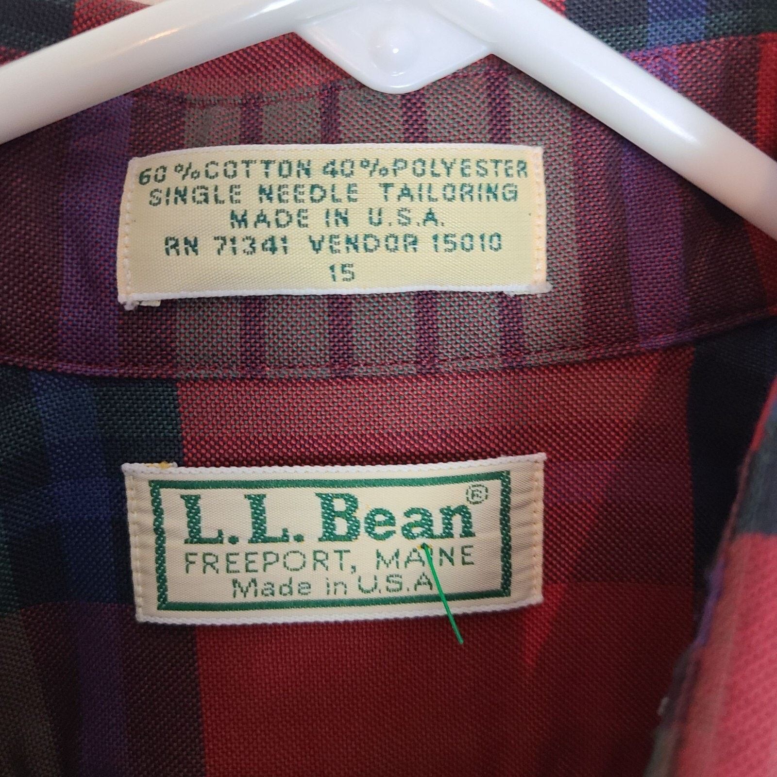 L.L. Bean Vintage LL Bean Mens Plaid Button Down Shirt Size L Preppy Size US L / EU 52-54 / 3 - 5 Thumbnail
