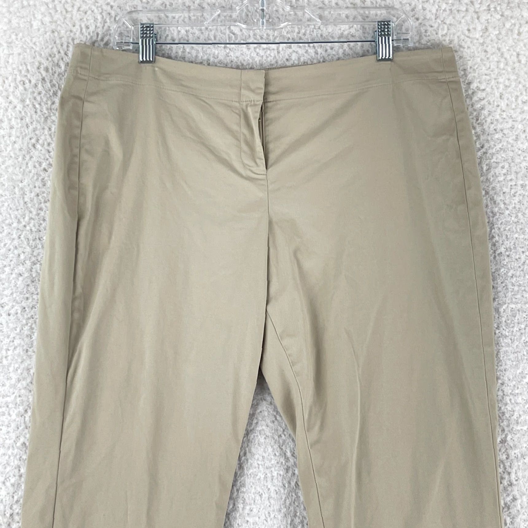 J. Jill J. Jill Petites Beige Cropped Chino Pants Womens Mid-Rise Straight Leg 14P XS? Size 36" / US 14 / IT 50 - 2 Thumbnail