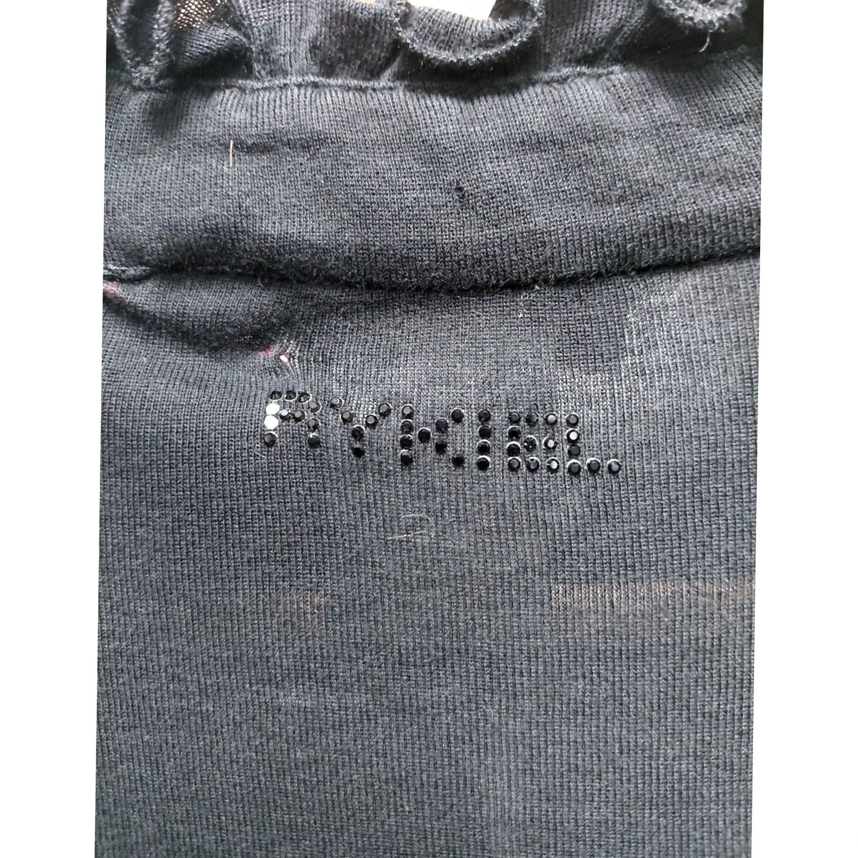 Vintage RYKIEL Black Button-Up Blouse Solid Long Sleeve, 2XL Size XXL / US 16-18 / IT 52-54 - 3 Thumbnail