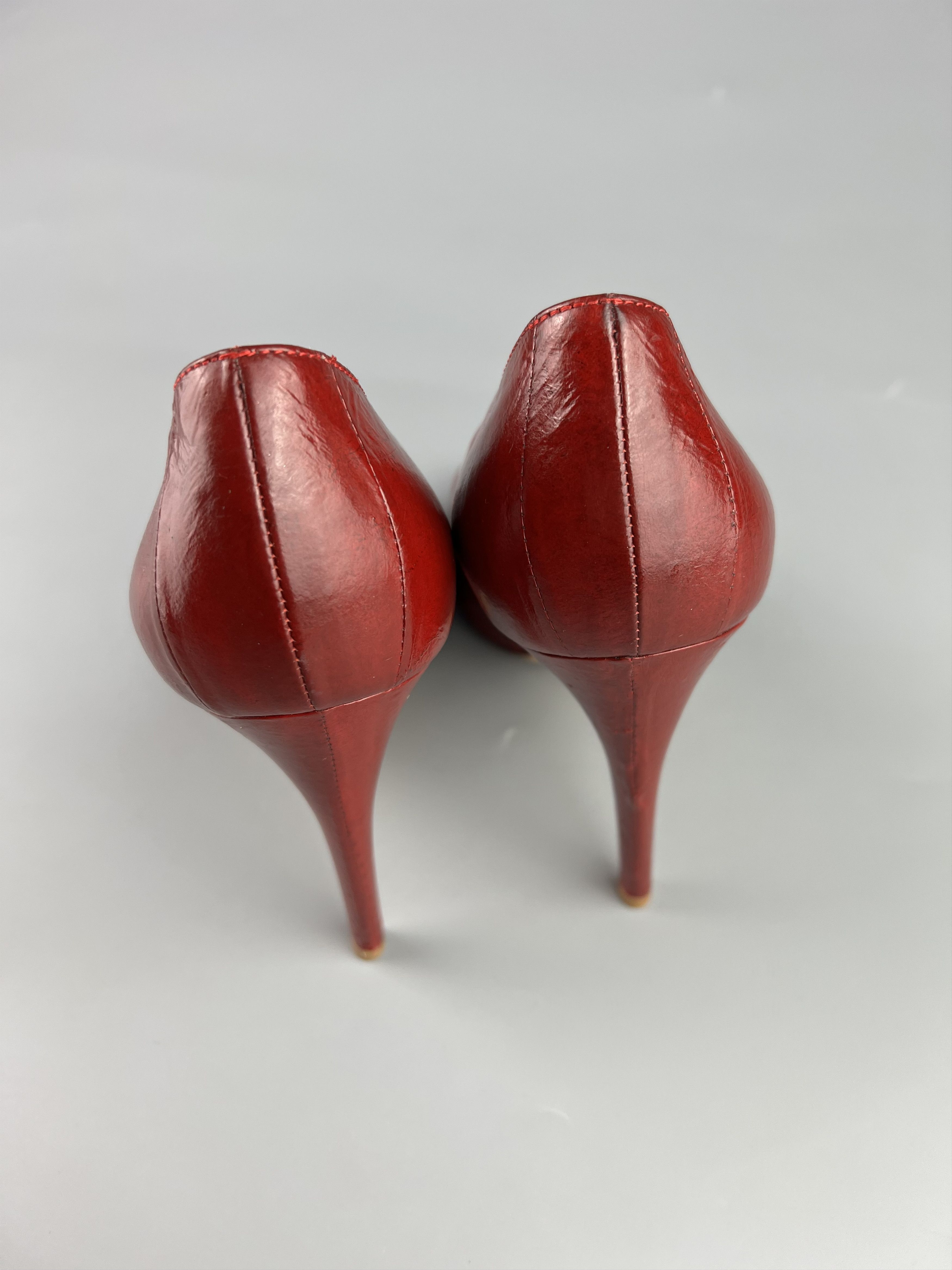 Sergio Rossi Sergio Rossi Red Leather Heels Size 39 Made in Italy Size US 9 / IT 39 - 3 Thumbnail