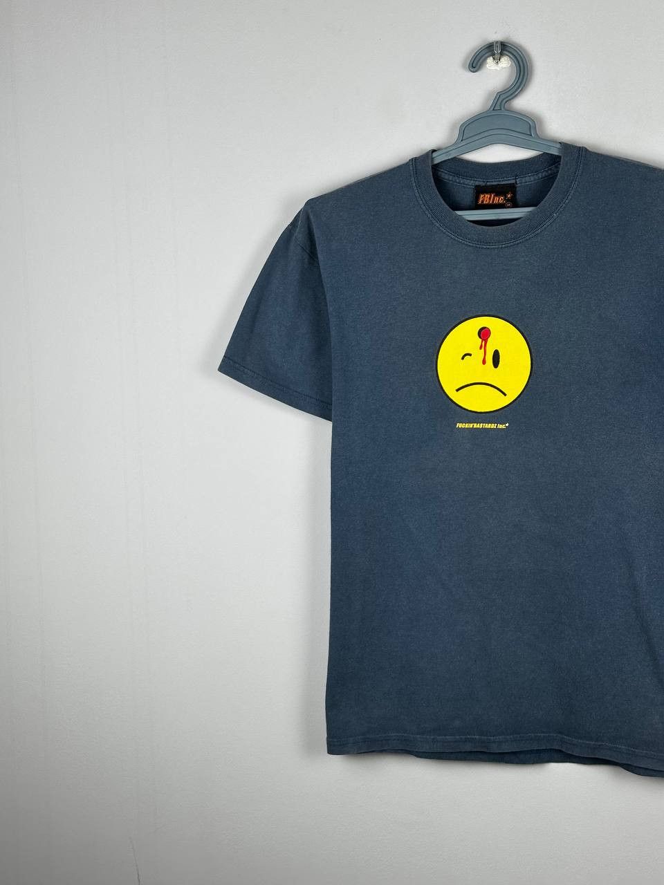 Designer Vintage FBInc Sad Smile Headshot Skate Grunge T Shirt Size US M / EU 48-50 / 2 - 2 Thumbnail