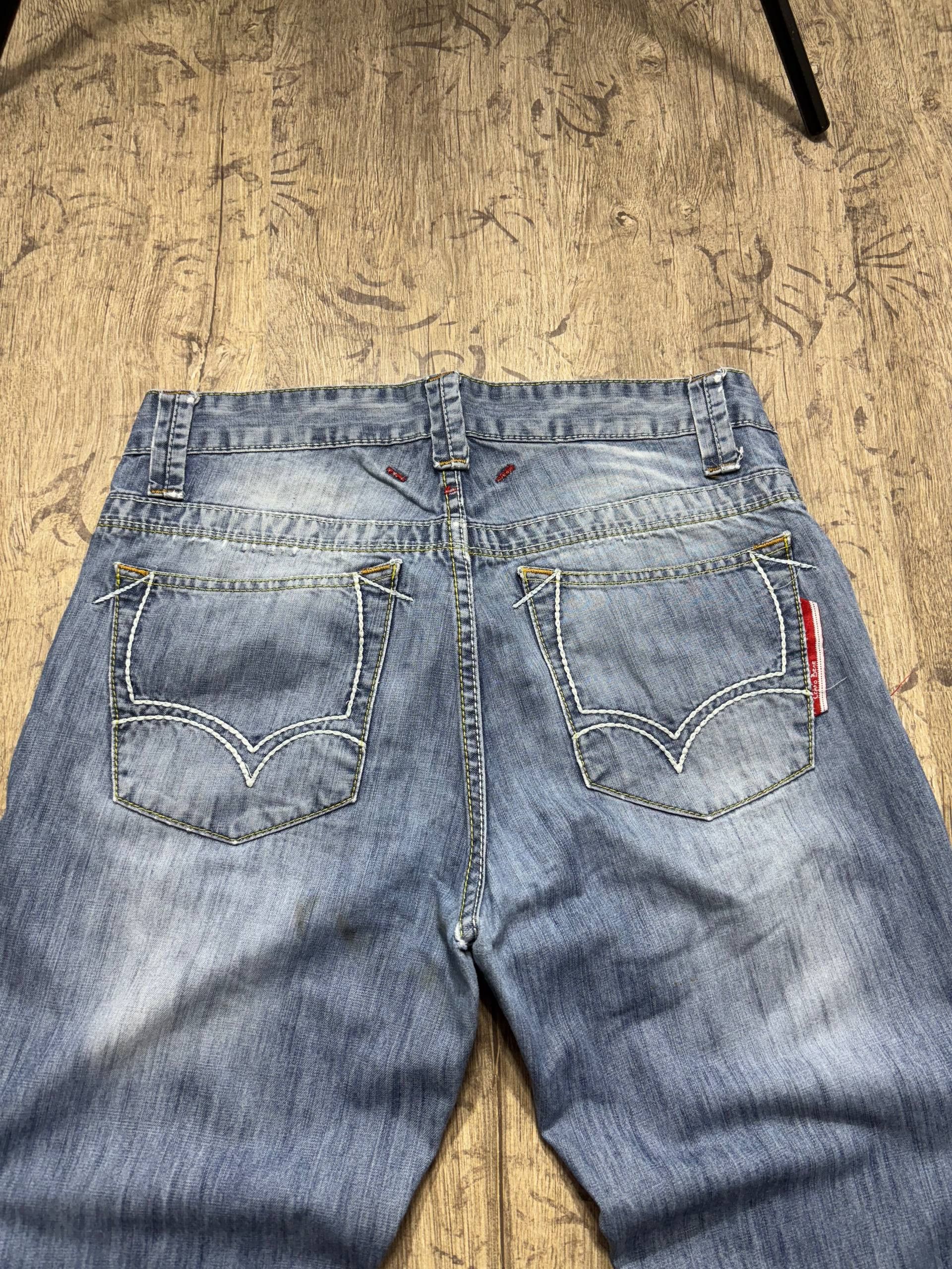 GOSTAR DE FUGA VTG Flare GOA LGB type! Y2K Japan Denim Jeans Size US 31 - 5 Thumbnail