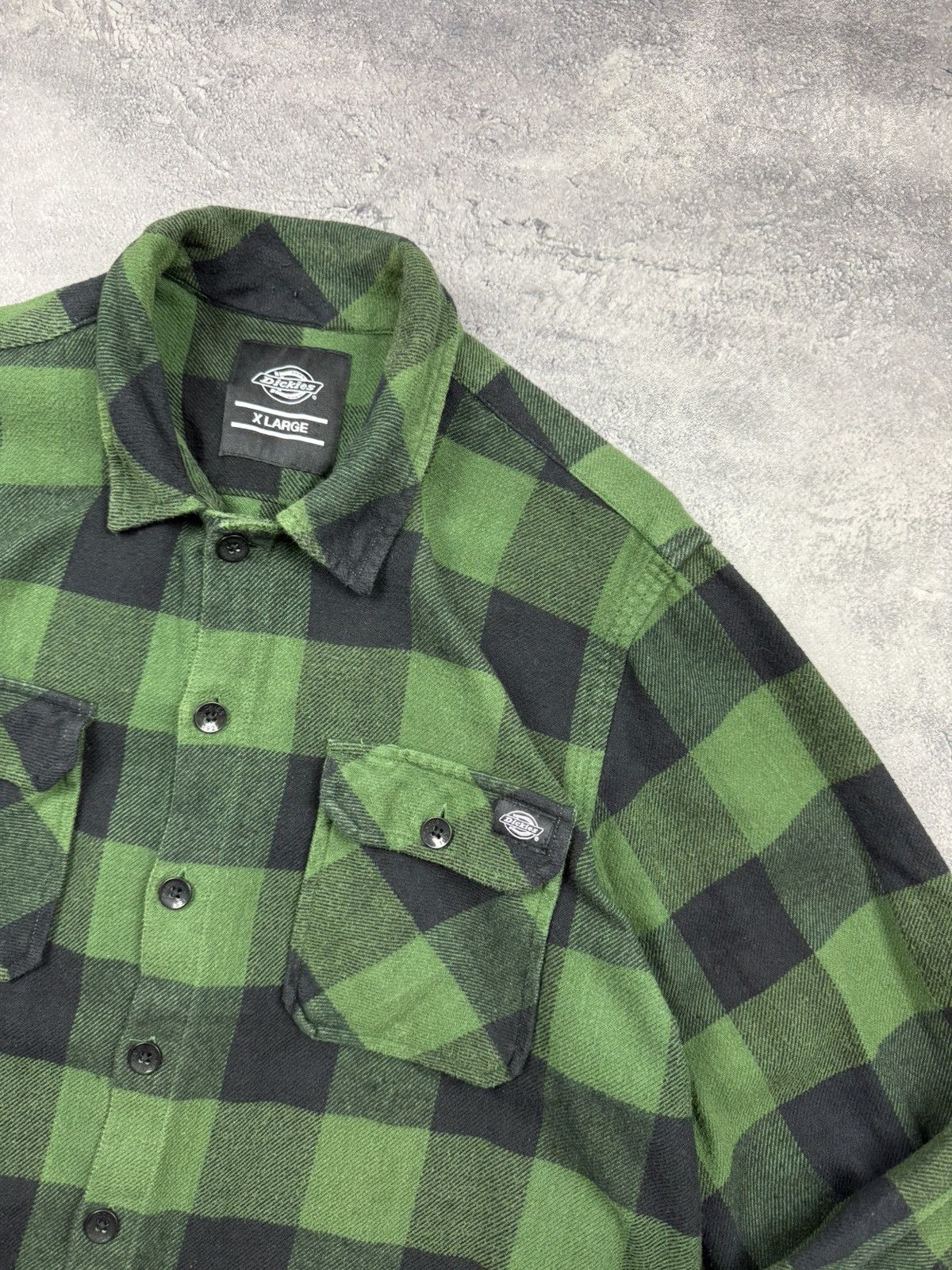 Dickies Vintage Dickies Flannel Shirt Green Checkered Button Up Y2K Size US XL / EU 56 / 4 - 8 Thumbnail