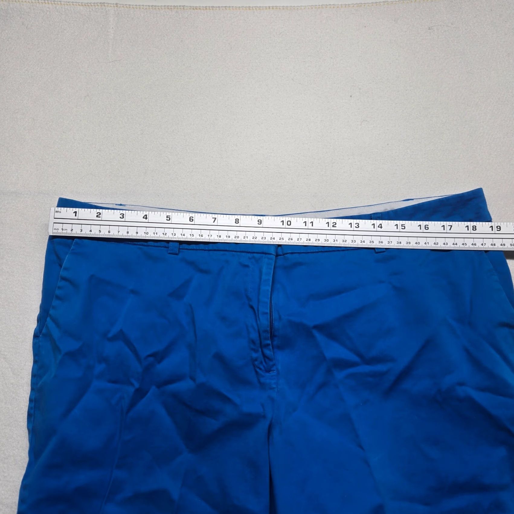 Vintage VINTAGE Kim Rogers Pants Women Solid Blue Cropped Straight 26.75in Inseam Size 16, High Rise, Regular Length, Casual Clothing Size 38" / US 16 / IT 52 - 3 Thumbnail