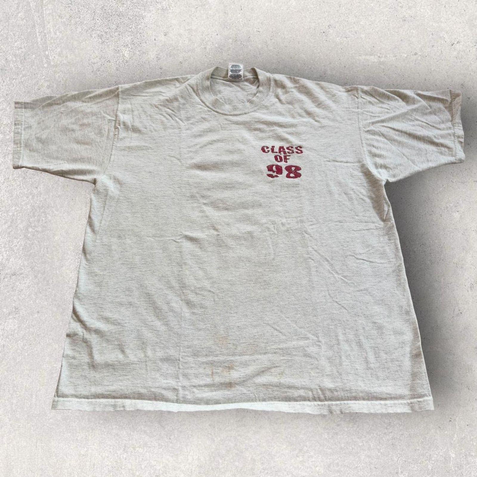 Fruit Of The Loom × Vintage Vintage 90s Class of ’98 Seniors T-Shirt Size US XL / EU 56 / 4 - 1 Thumbnail