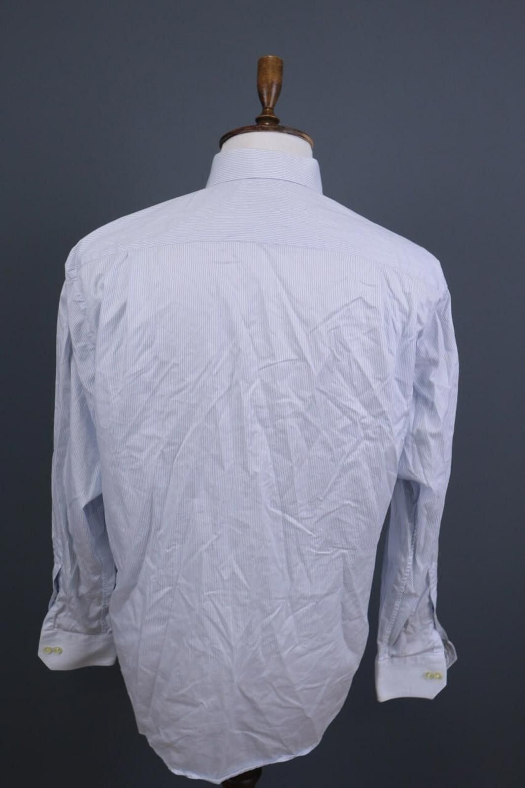 Eton ETON Classic Fit Blue Pinstripe Dress Shirt Size 41 / 16 Size US M / EU 48-50 / 2 - 7 Thumbnail