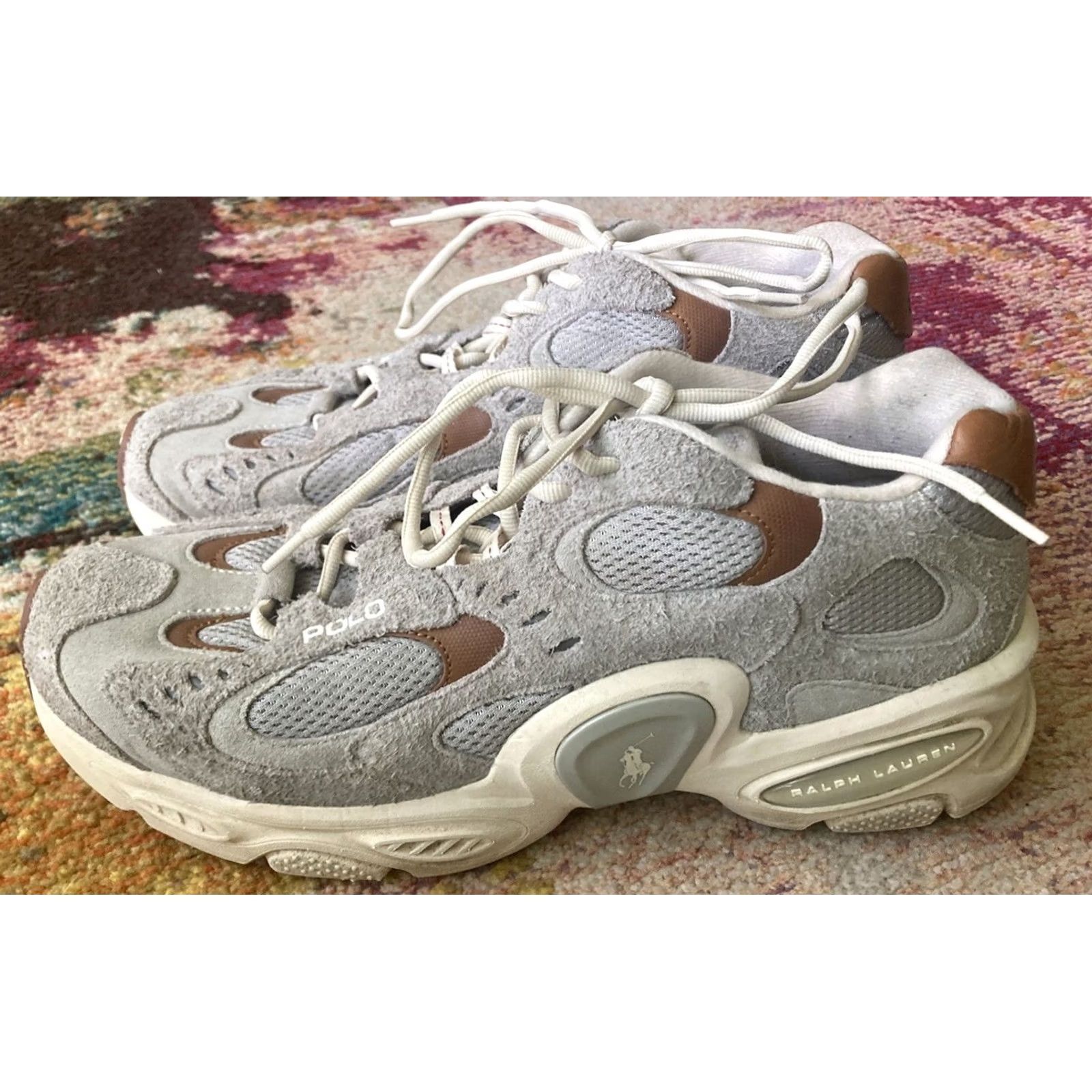 Polo Ralph Lauren Polo Ralph Lauren Shoes Mens Size 12 US Modern Trainer 100 Gray Suede Sneakers Shoes Size US L / EU 52-54 / 3 - 2 Thumbnail