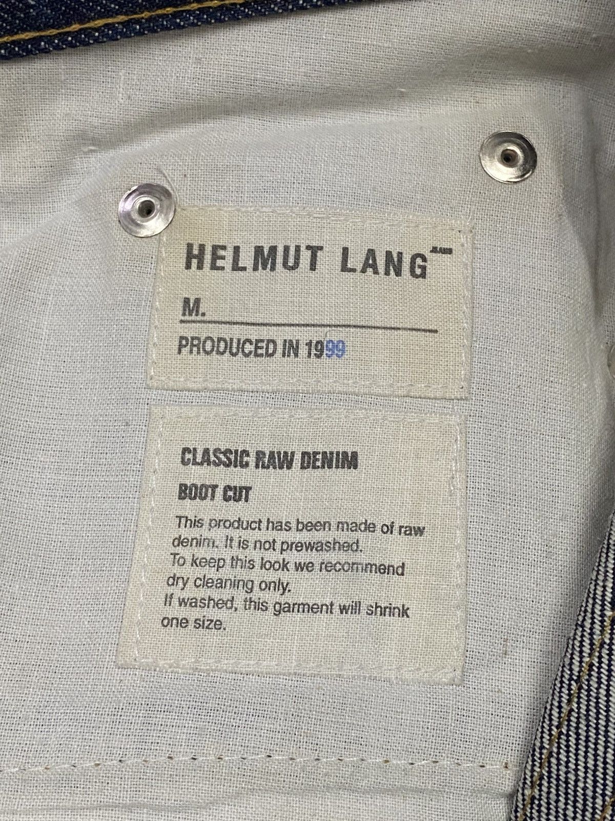 Helmut Lang Helmut Lang 1999 Classic Cut Raw Denim Pants Size US 29 - 8 Thumbnail
