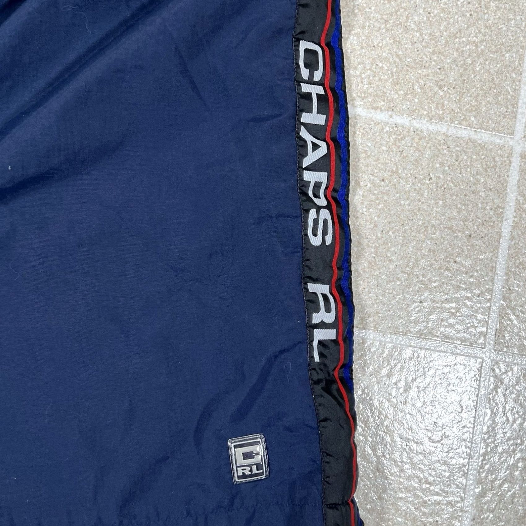 Chaps VINTAGE 90s Chaps Ralph Lauren Mens Large Swim Trunks Lined Wave Spell Out Blue Shorts Trunks Mens Size US 33 - 2 Thumbnail