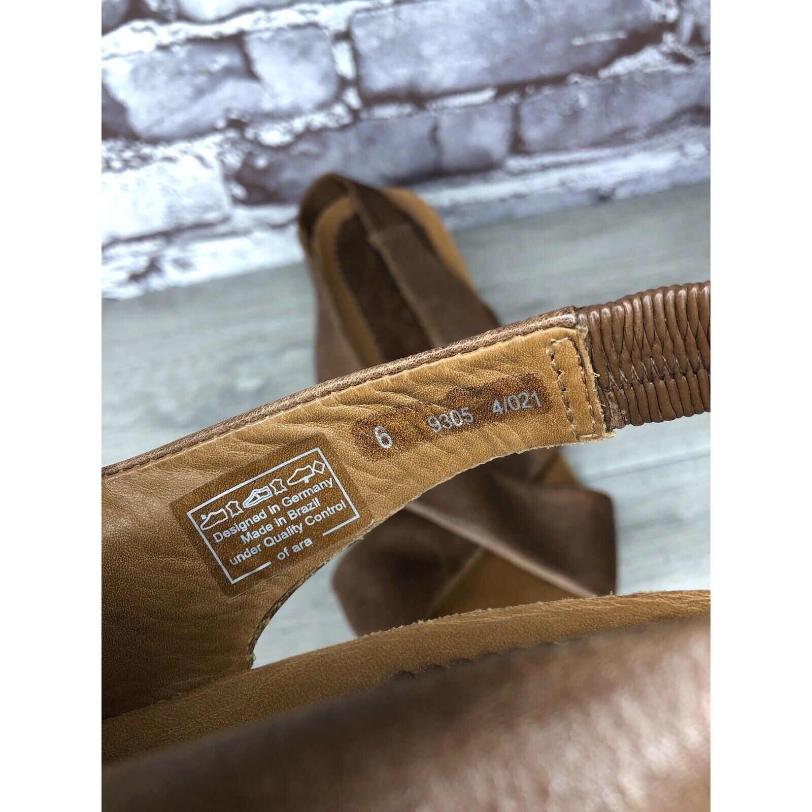 Other Ara Brown Leather Cross Strap Wooden Stacked Heel Sandals Wo Size US 8 / IT 38 - 20 Thumbnail