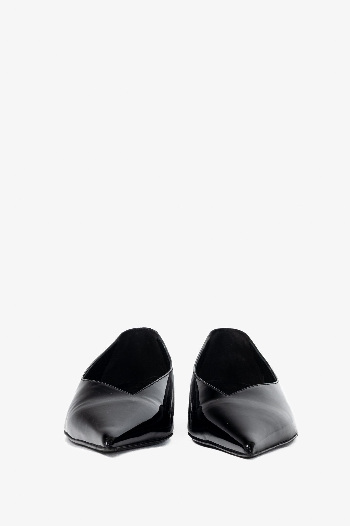 Toteme Toteme "The Patent Asymmetric" Pointed-Toe Ballet Flats Size US 8.5 / IT 38.5 - 2 Thumbnail