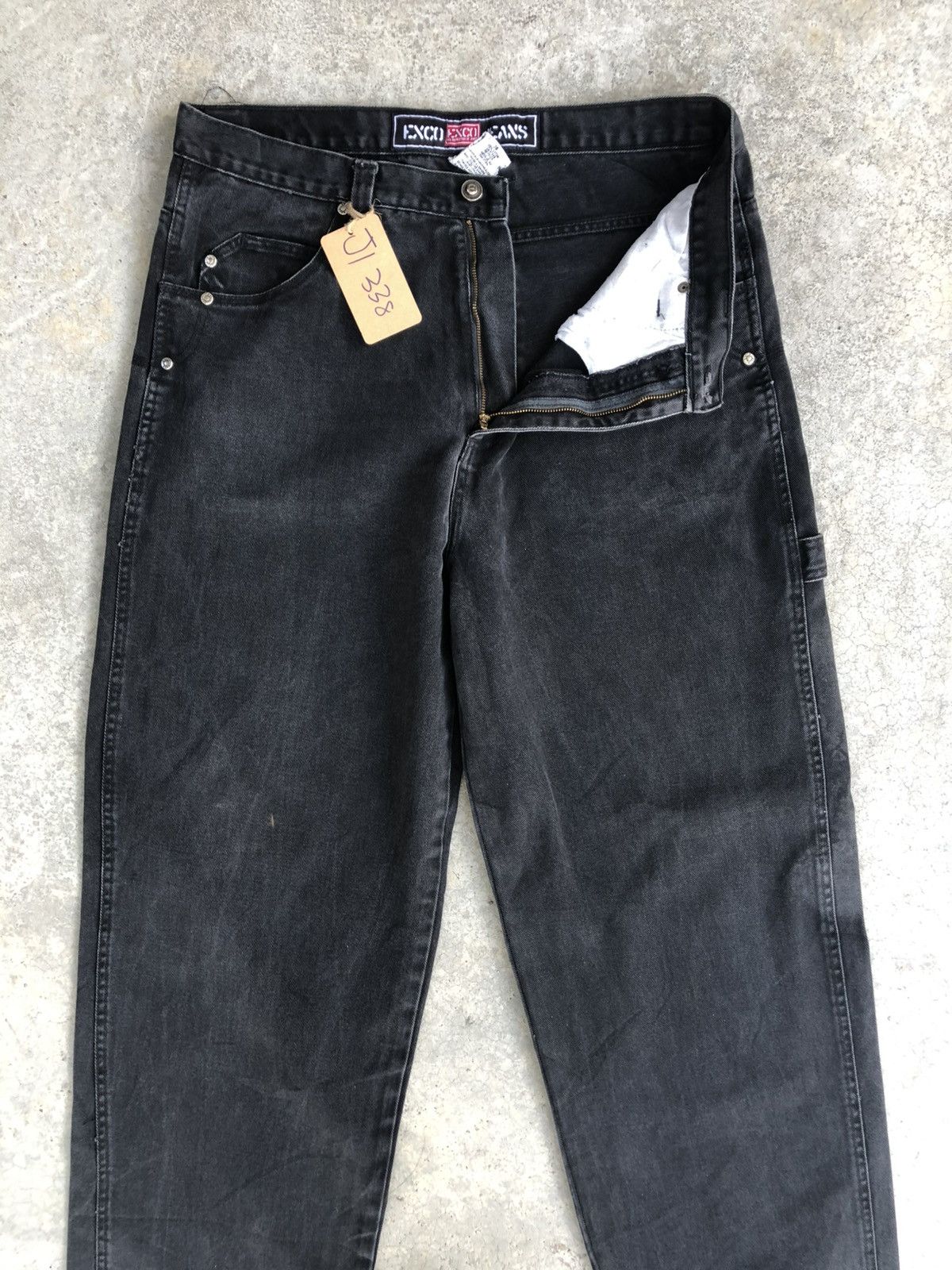 Japanese Brand Japanese Exco Baggy Jeans Embroidered Carpenter Distressed Size US 34 / EU 50 - 3 Thumbnail