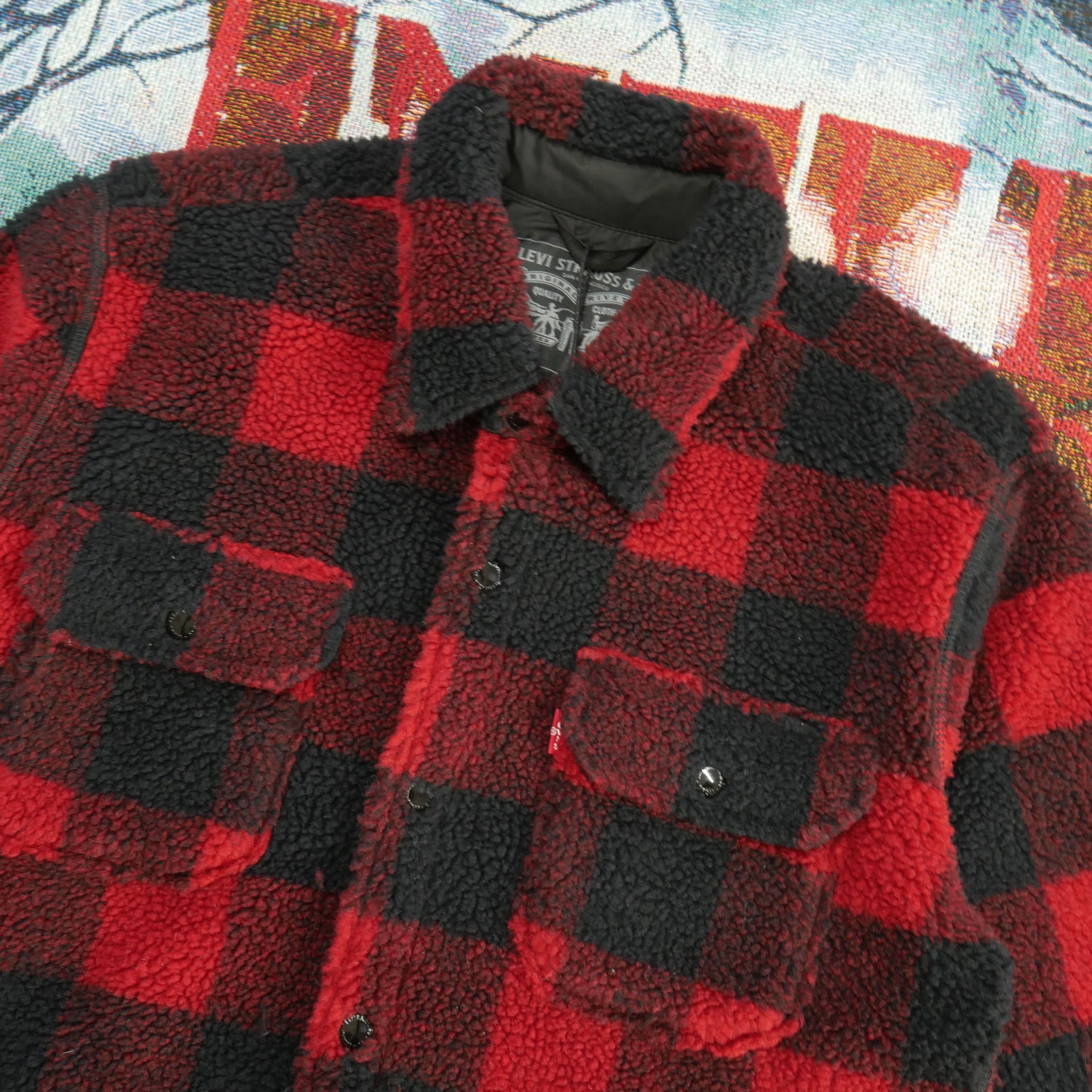 Levi s Levi s Buffalo Plaid Faux Sherpa Work Shirt Grailed