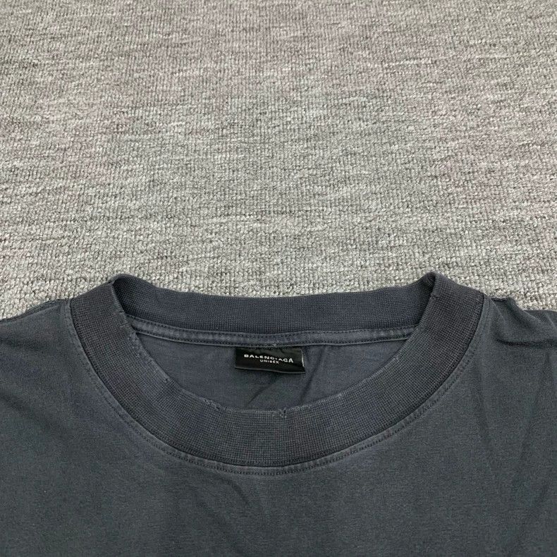 Balenciaga Balenciaga Black Washed Destroyed Earth Short Sleeve Size US XL / EU 56 / 4 - 9 Thumbnail
