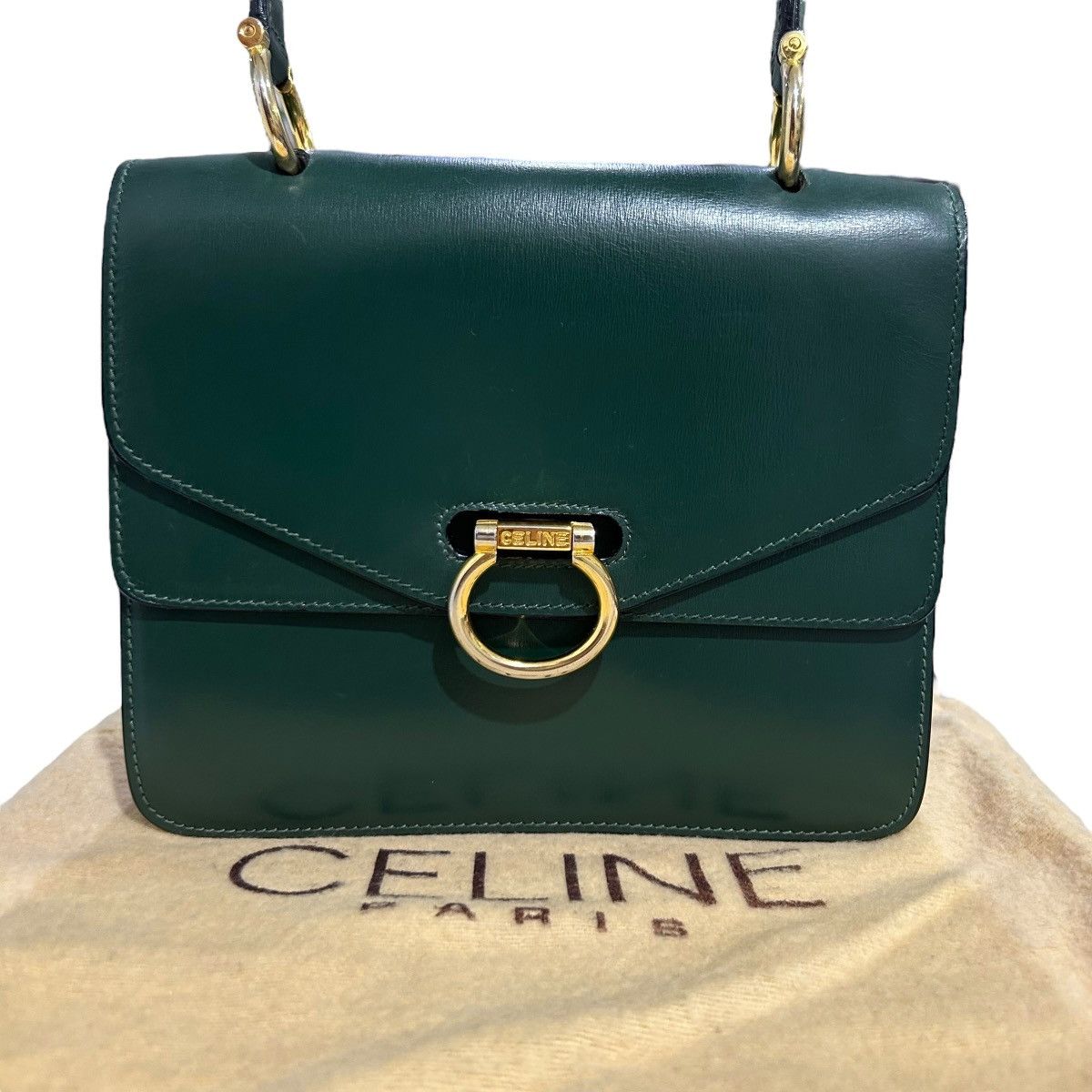 Celine × Vintage 🔥RARE🔥Authentic Celine Vintage Double Flap Bag Size ONE SIZE - 2 Thumbnail
