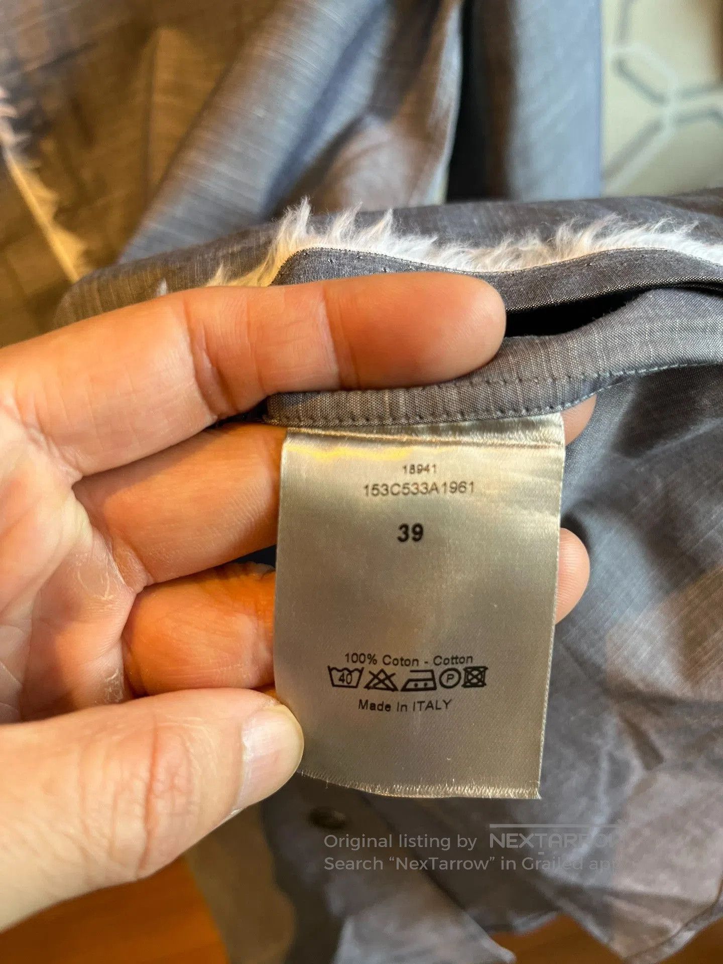 Dior Dior Lead Gray Cotton Shirt Size 39. Size US M / EU 48-50 / 2 - 4 Thumbnail