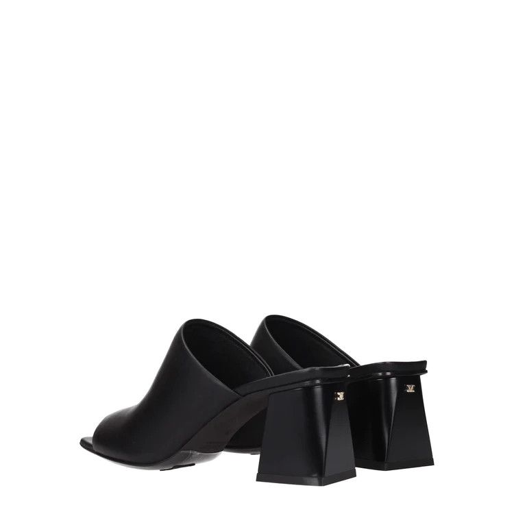 Max Mara ob1o1e1124 Leather Sandals in Black Size US 6 / IT 36 - 4 Thumbnail