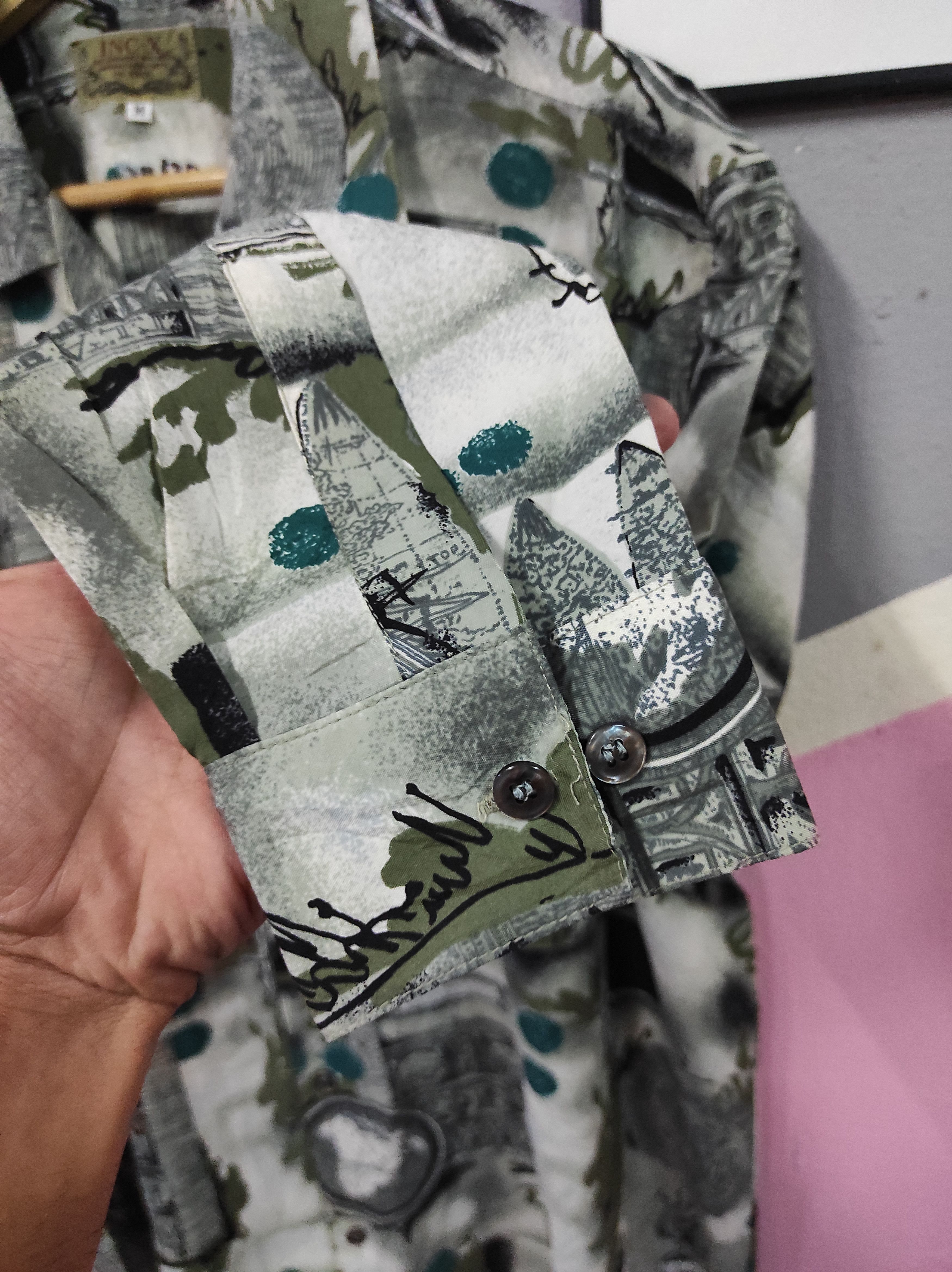 Japanese Brand INC-X ART FULLPRINT SHIRT LONGSLEEVE Size US M / EU 48-50 / 2 - 4 Thumbnail