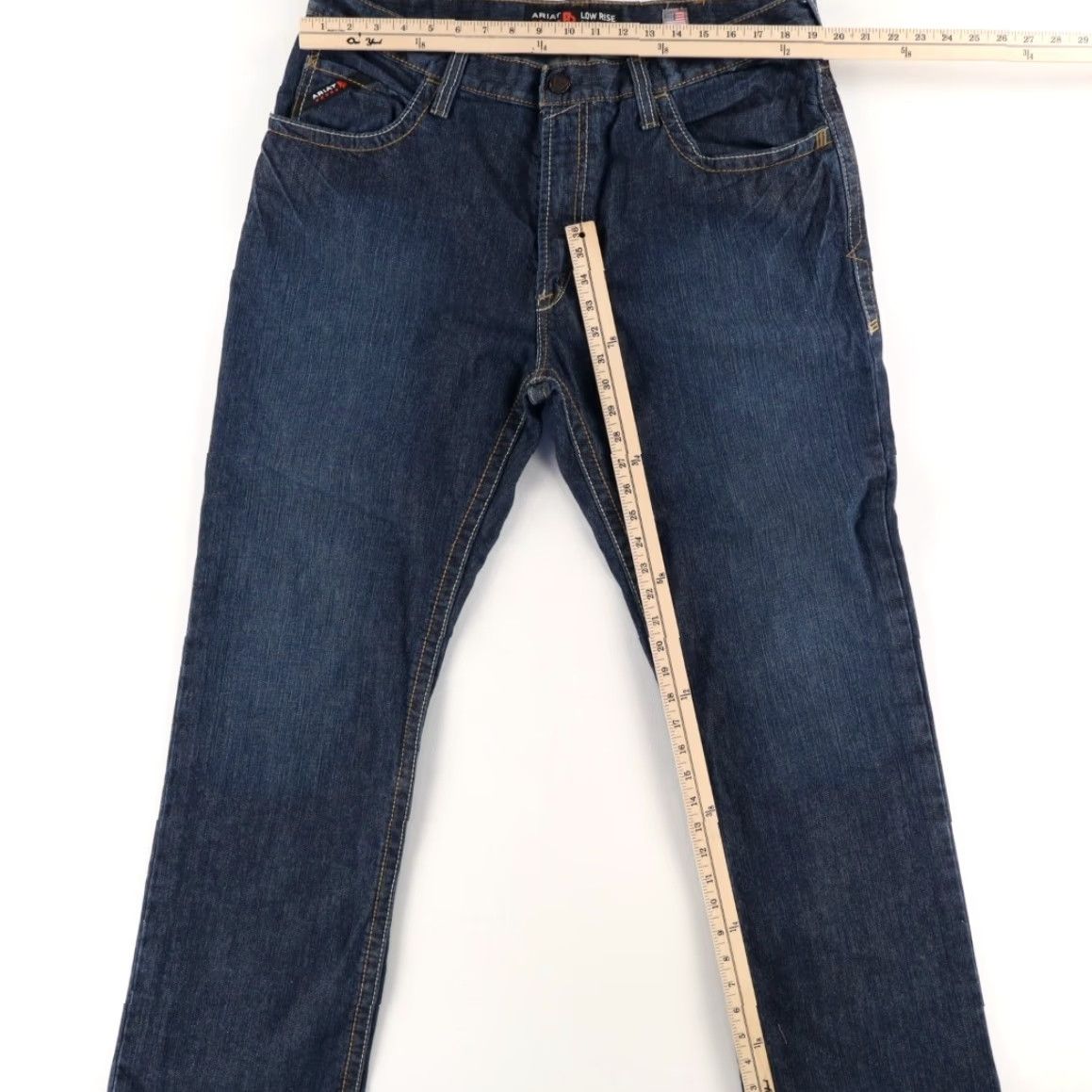 Ariat Ariat M4 FR Low Rise Boot Cotton Denim Jeans Pants Blue Men's 38 Shirts Jeans Pants Blue Mens Regular Fit 38 Denim 90s? Size US 38 / EU 54 - 2 Thumbnail