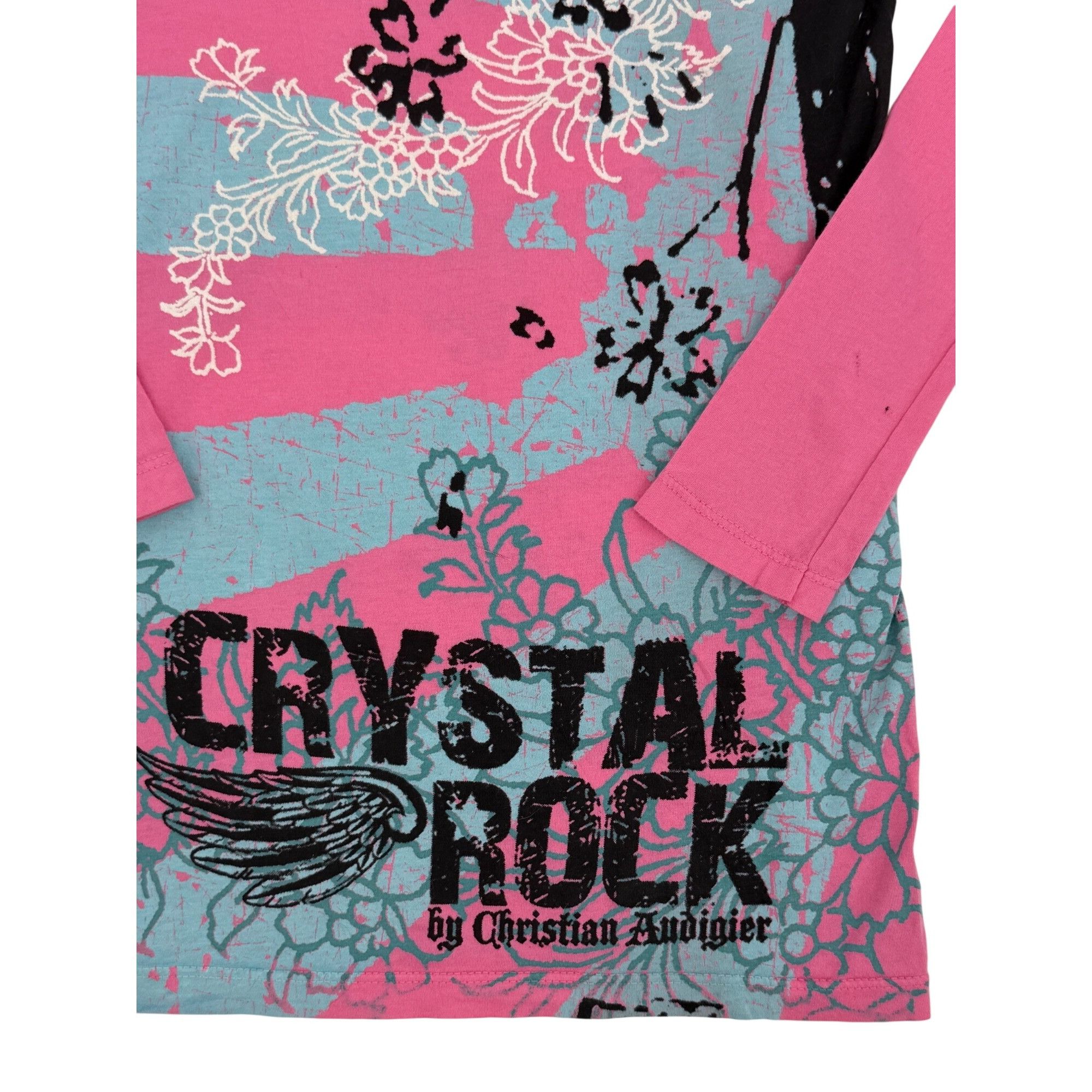 Christian Audigier NWT Ltd Ed Crystal Rock Christian Audigier Pink Rhinestone D Size XS / US 0-2 / IT 36-38 - 9 Thumbnail
