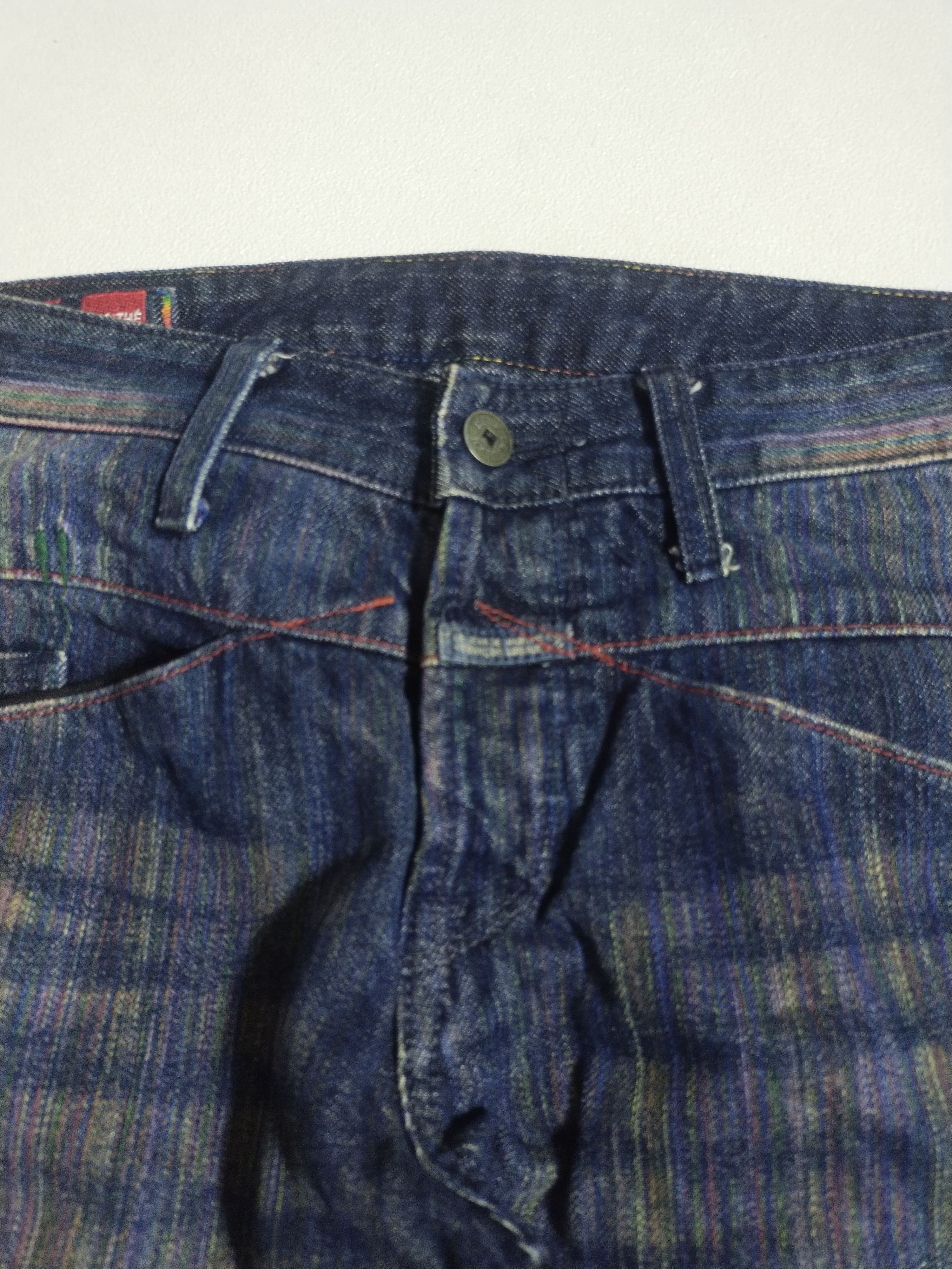 Marithe + Francois Girbaud Vintage Marithé François Girbaud Rainbow Wash Jeans Size US 30 / EU 46 - 4 Thumbnail