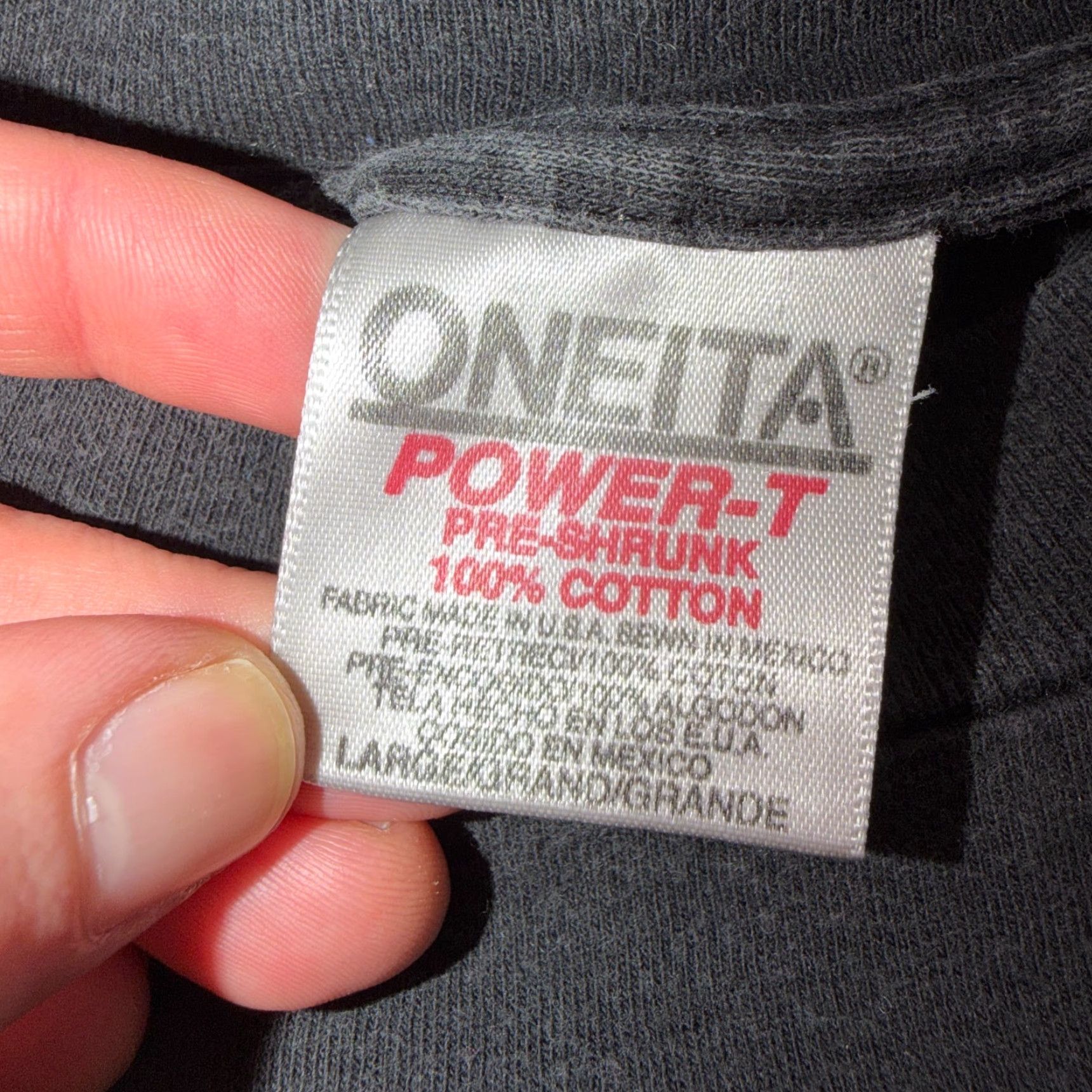 Vintage VINTAGE Oneita T Shirt Men L Black Crew Neck Short Sleeve Grateful Dead Jerry Oneita 90s Vintage Theme 70s 80s 90s Graphic Print Music Band Size US L / EU 52-54 / 3 - 4 Thumbnail