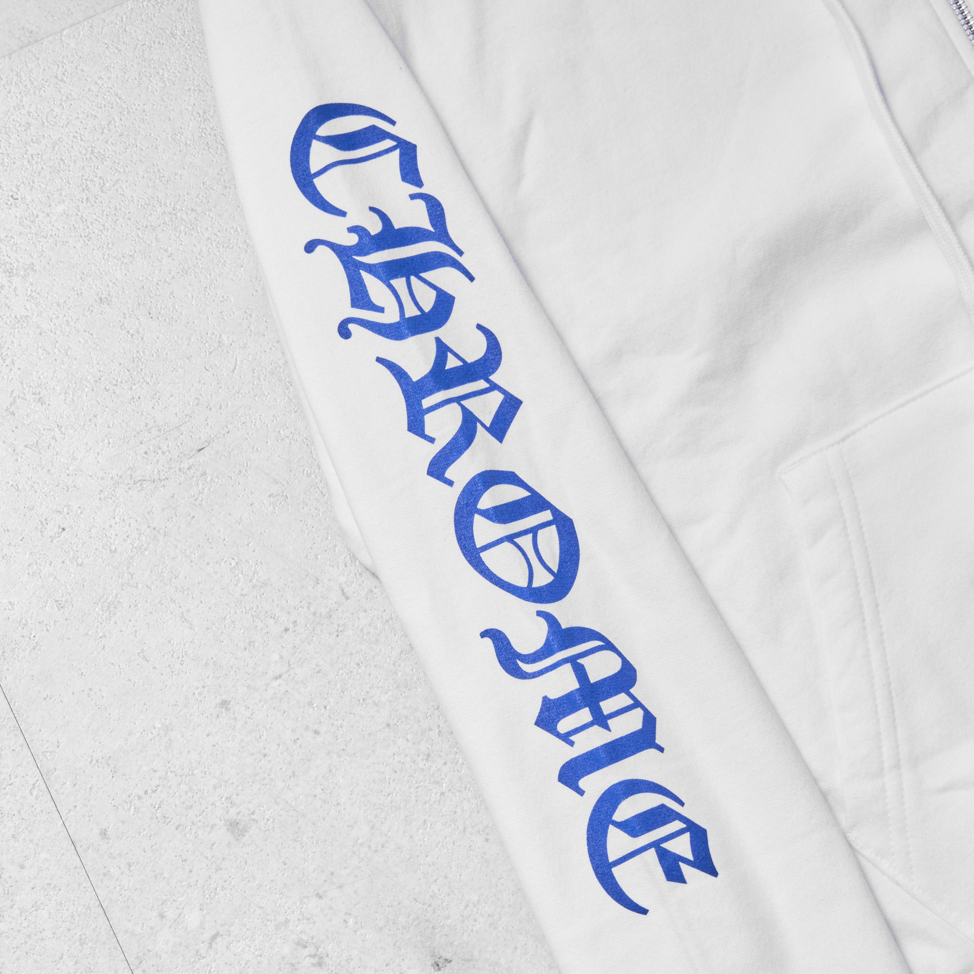 Chrome Hearts CHROME HEARTS FLEECE ZIP BLUE PRINT HOODIE WHITE Size US M / EU 48-50 / 2 - 4 Thumbnail