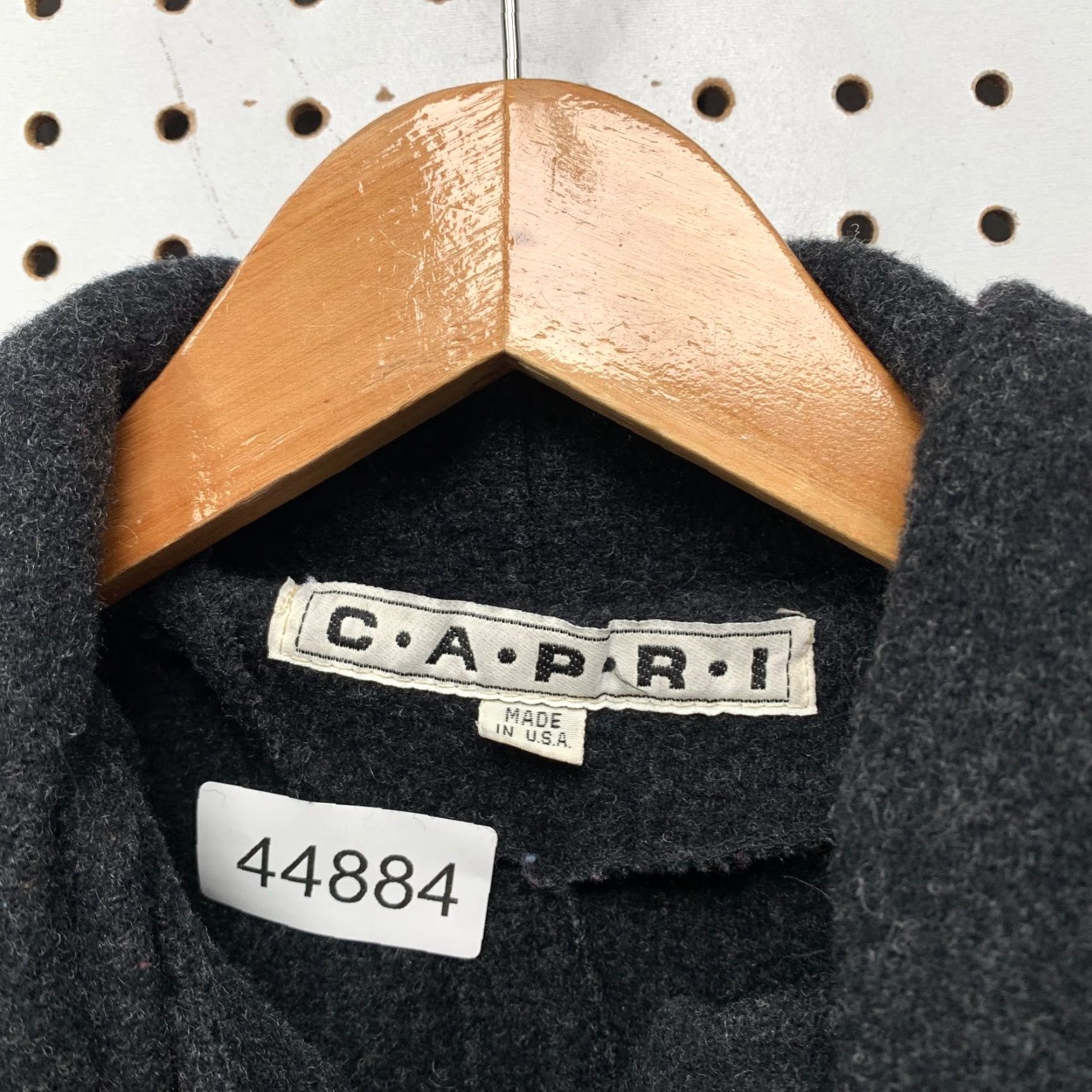 Vintage VINTAGE Capri Wool Cape Coat Womens M Charcoal Fox Tail Overcoat Wool Cape Coat Size M / US 6-8 / IT 42-44 - 4 Thumbnail