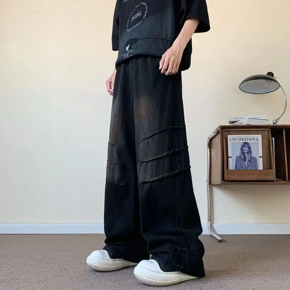 Japanese Brand Retro loose wide leg straight leg jeans Size US 32 / EU 48 - 1 Thumbnail