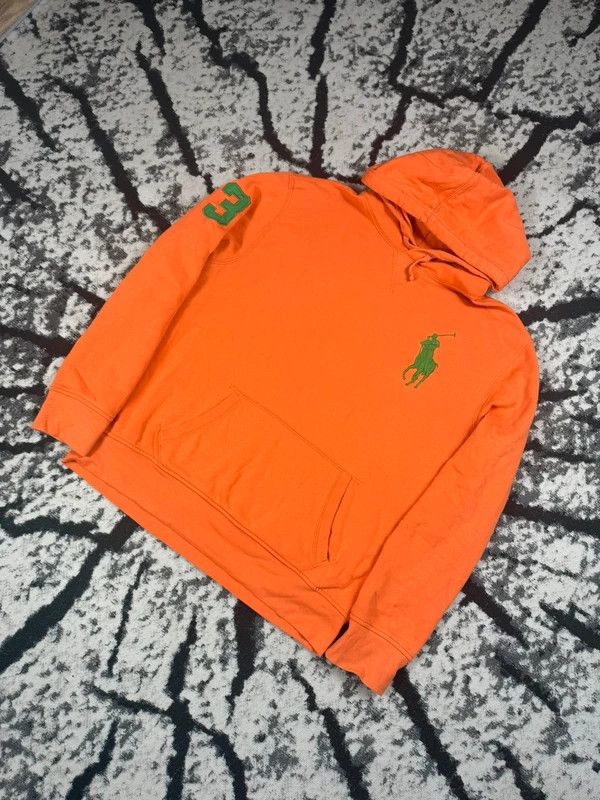 Ralph Lauren Vintage Polo Ralph Lauren orange usa L logo hoodie Size US L / EU 52-54 / 3 - 2 Thumbnail