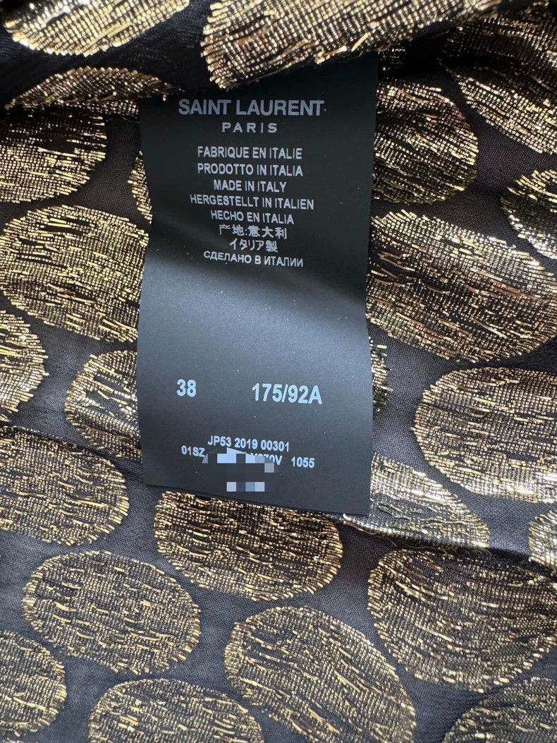 Saint Laurent Paris Saint Laurent Paris Black and Gold Saint Laurent Shirt-250 Size US M / EU 48-50 / 2 - 1 Thumbnail