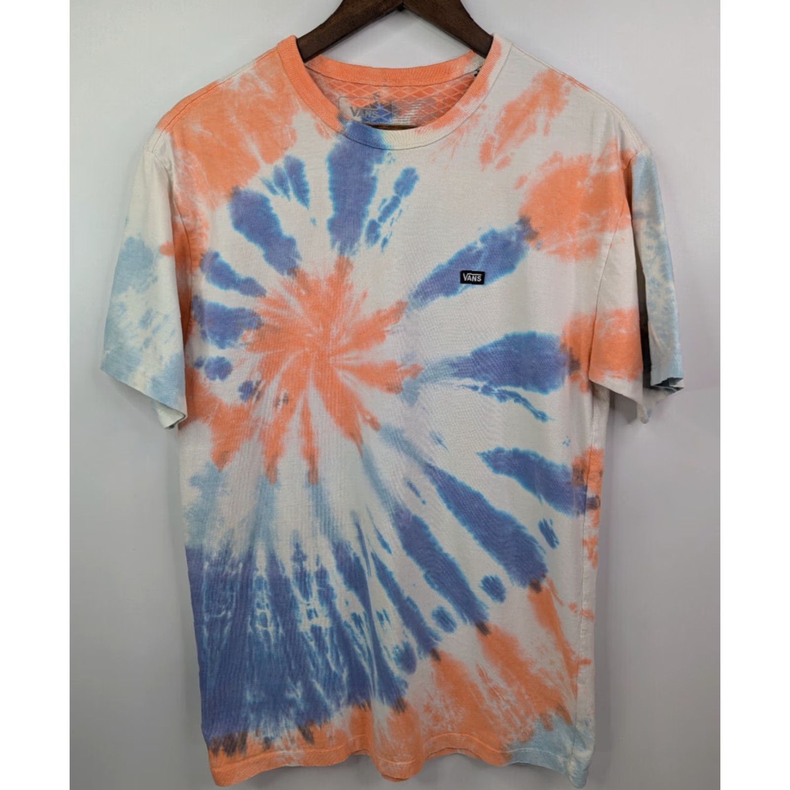 Vans Vans T-Shirt Mens Medium Orange Blue Crew Neck Short Sleeve Classic Fit Tie-Dye Size US M / EU 48-50 / 2 - 2 Thumbnail
