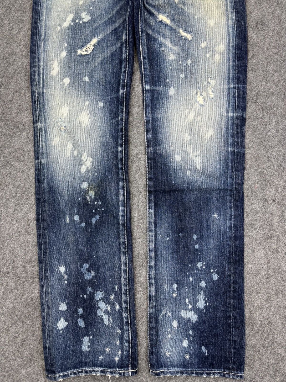 💥Insane Style💥Vanquish Paint Spltter Distressed Denim F707