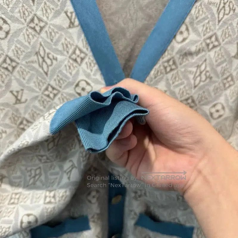 Louis Vuitton Louis Vuitton Gray Cotton Monogram Cardigan . Size S / US 4 / IT 40 - 5 Thumbnail