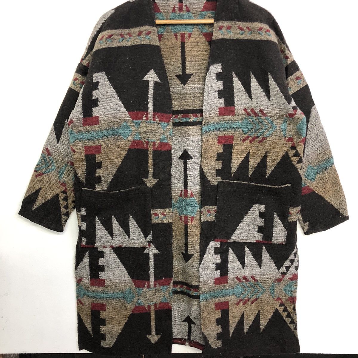 Japanese Brand × Smartwool Sureve Navajo Rug Blanket Wool Wrap Coat Jacket Size US L / EU 52-54 / 3 - 4 Thumbnail