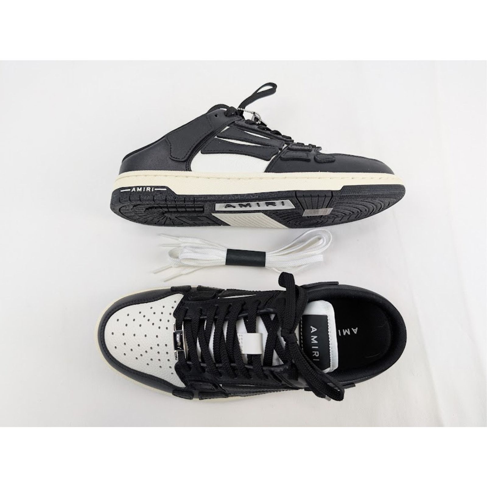 Amiri o1rshd1 Skel Low Top Mule Sneakers in Black / White Size US 10 / EU 43 - 1 Thumbnail