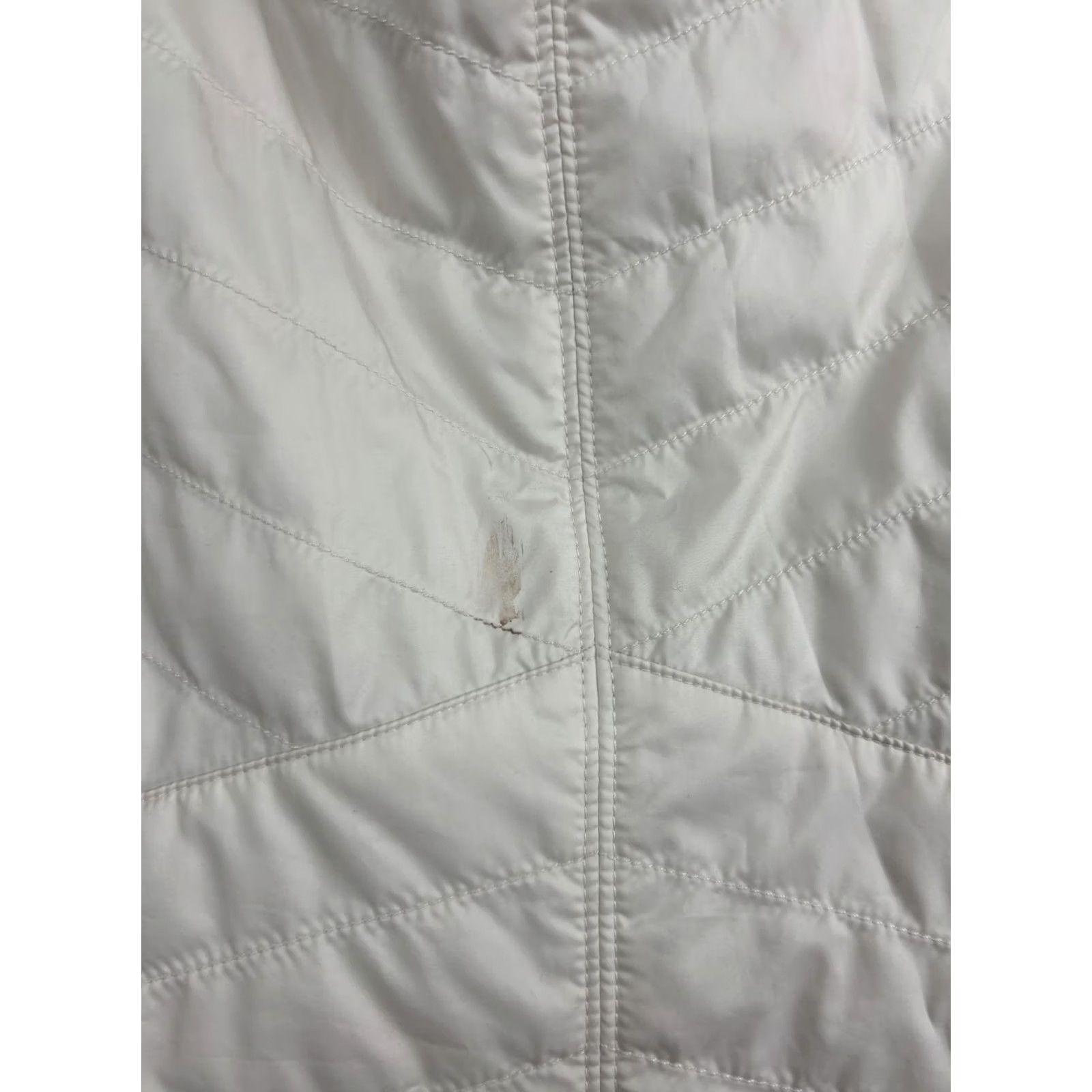 Vintage Columbia Vest Womens Medium White Quilted Fleece Lined Full Zip Pockets Size M / US 6-8 / IT 42-44 - 8 Thumbnail