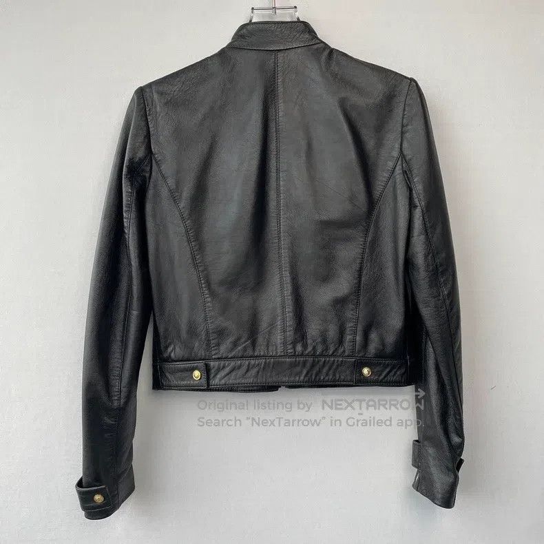Versace Versace Solid color zippered pocket leather jacket Size XL / US 12-14 / IT 48-50 - 2 Thumbnail