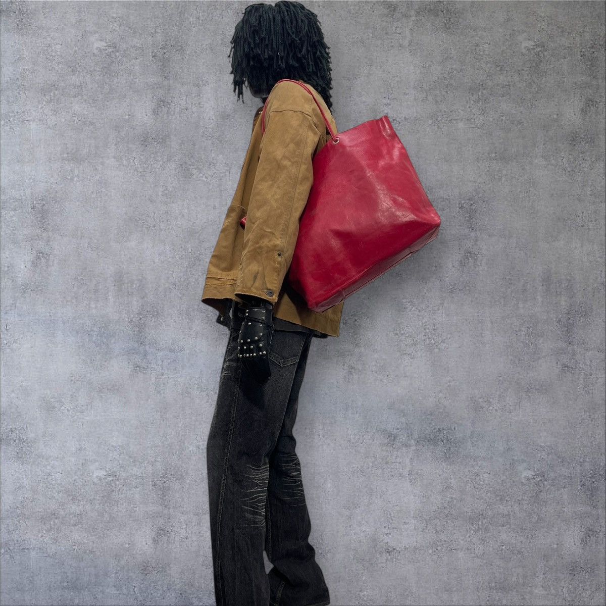 Leather Full Leather Halaby Italy Tote Bag prada julius dior 8🟩 Size ONE SIZE - 3 Thumbnail