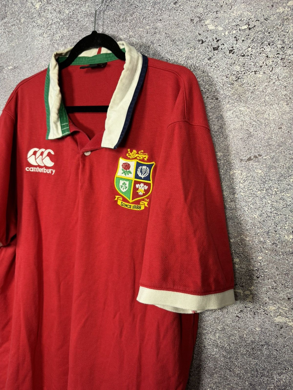 Canterbury of New Zealand Men’s Red British Irish Lions Rugby Jersey Canterbury 2XL Size US XXL / EU 58 / 5 - 8 Thumbnail