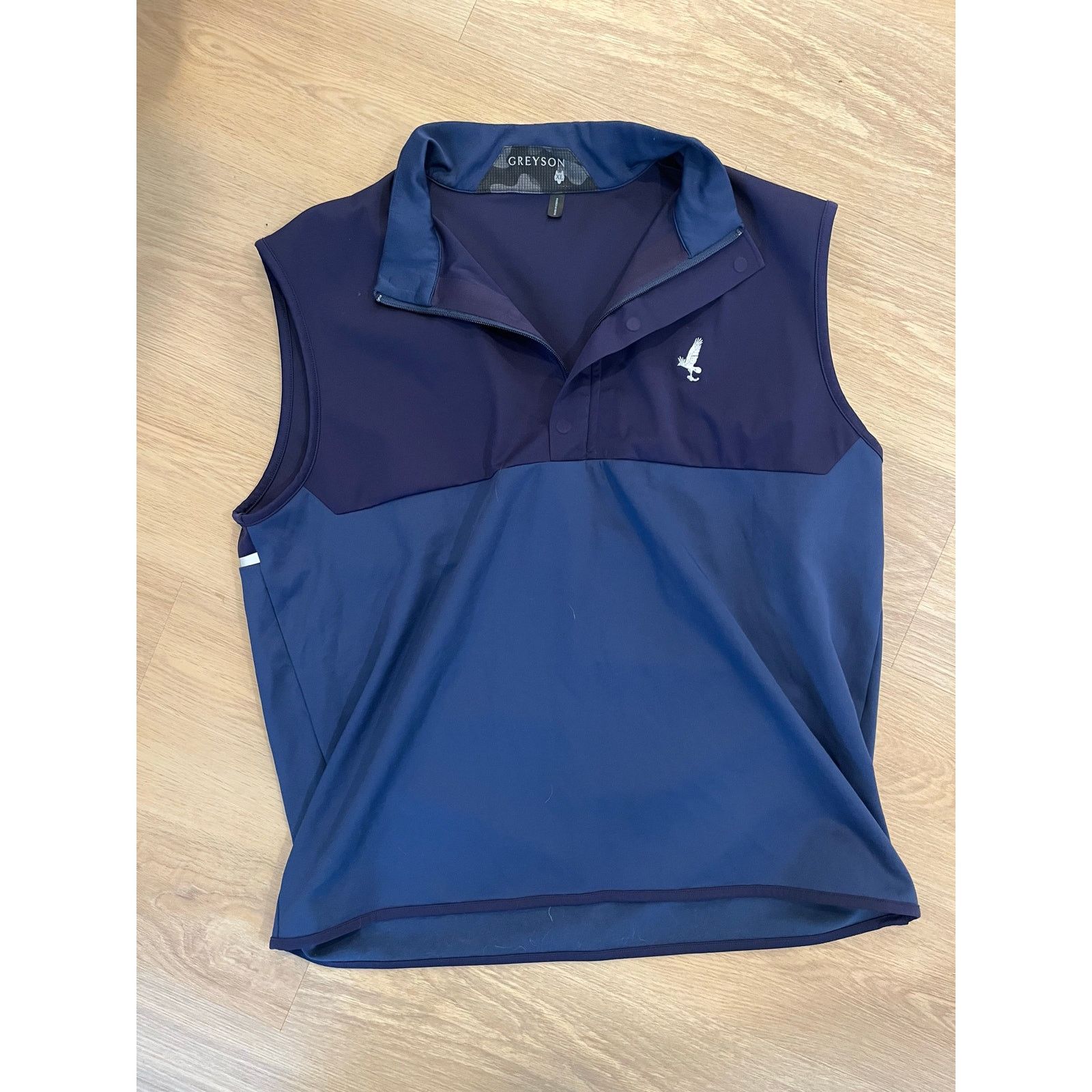 Grenson Greyson Vest Mens XL Blue Half Zip Golf Tech Performance Size US XL / EU 56 / 4 - 1 Thumbnail