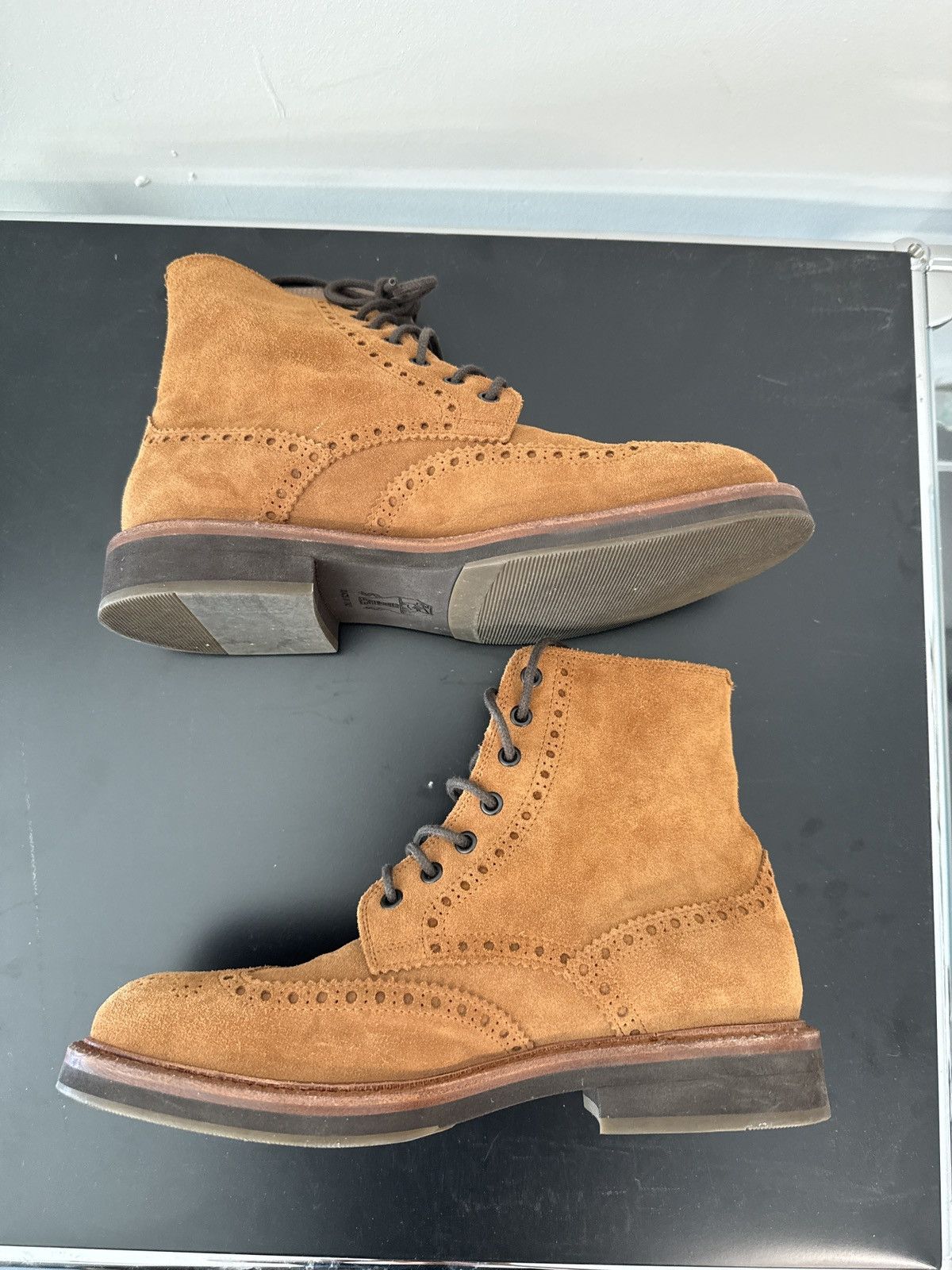 Brunello Cucinelli Brunello Cucinelli Suede Wingtip Brogue Derby Boots Size US 7.5 / EU 40-41 - 3 Thumbnail