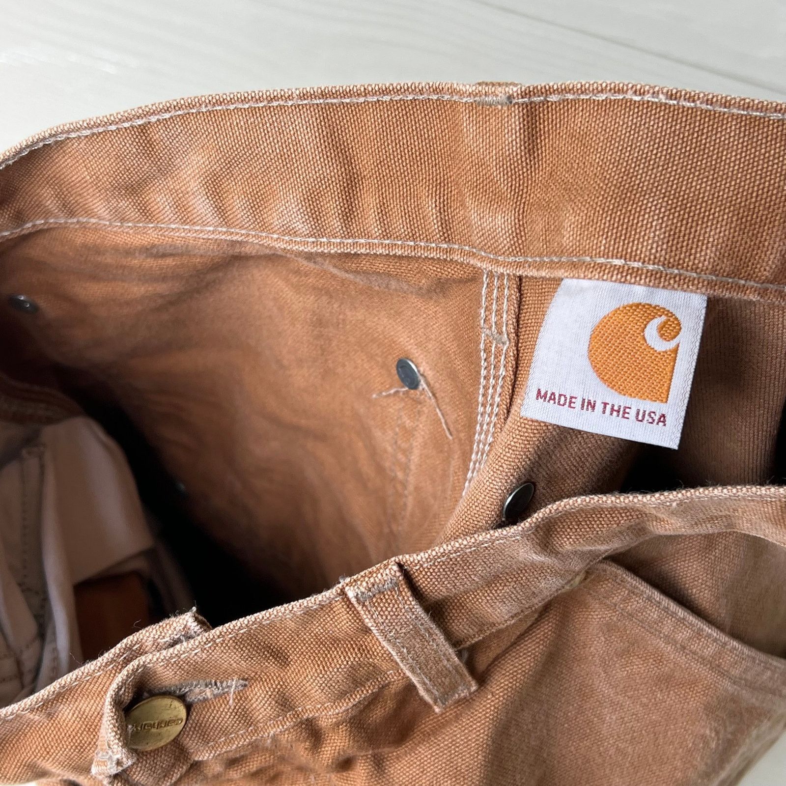 Carhartt × Vintage Carhartt brown double knee work wear carpenter pants Size US 27 - 6 Thumbnail